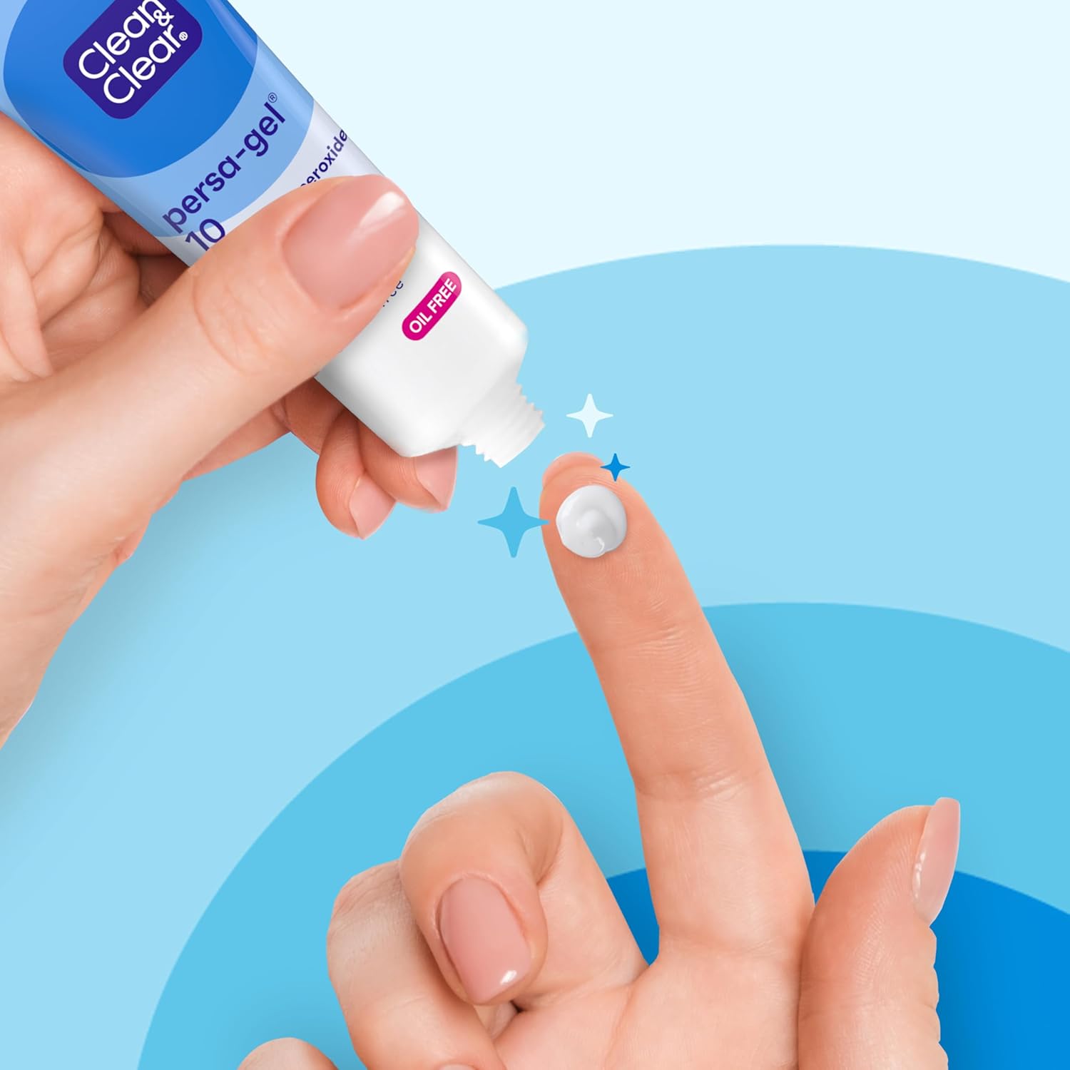 Clean & Clear Persa-Gel 10 Oil-Free Acne Spot Treatment with Maximum Strength 10% Benzoyl Peroxide, Topical Pimple Cream Visibly Reduces Acne in One Day, Fragrance-Free, 1 fl. oz - Image 2