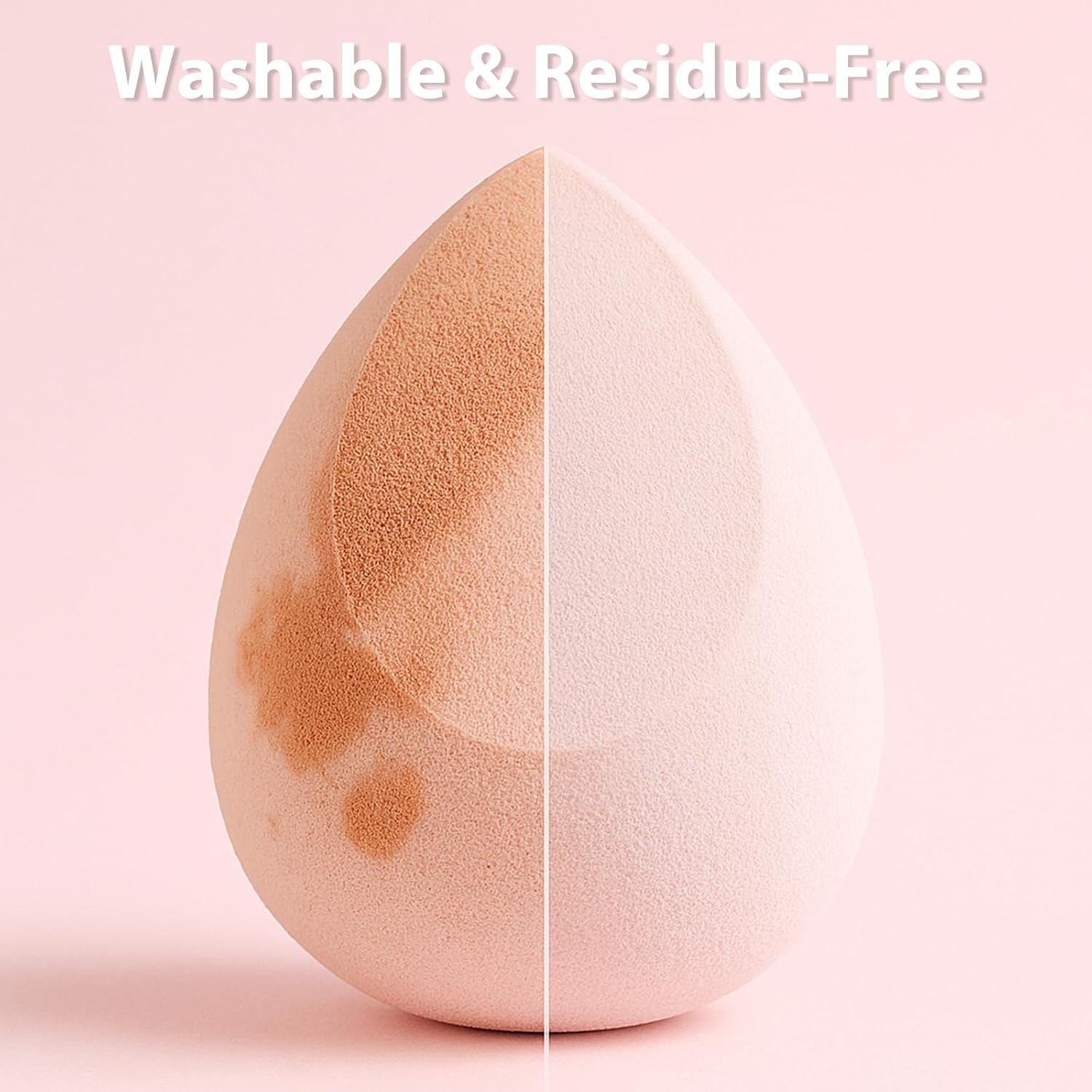 Makeup Sponge Set Foonbe Blender Sponges 7 Pcs for Liquid, Cream, and Powder, Latex Free, Multi colored Beauty Sponges with 1 Mini Sponge, Vegan & Cruelty-Free - Image 4