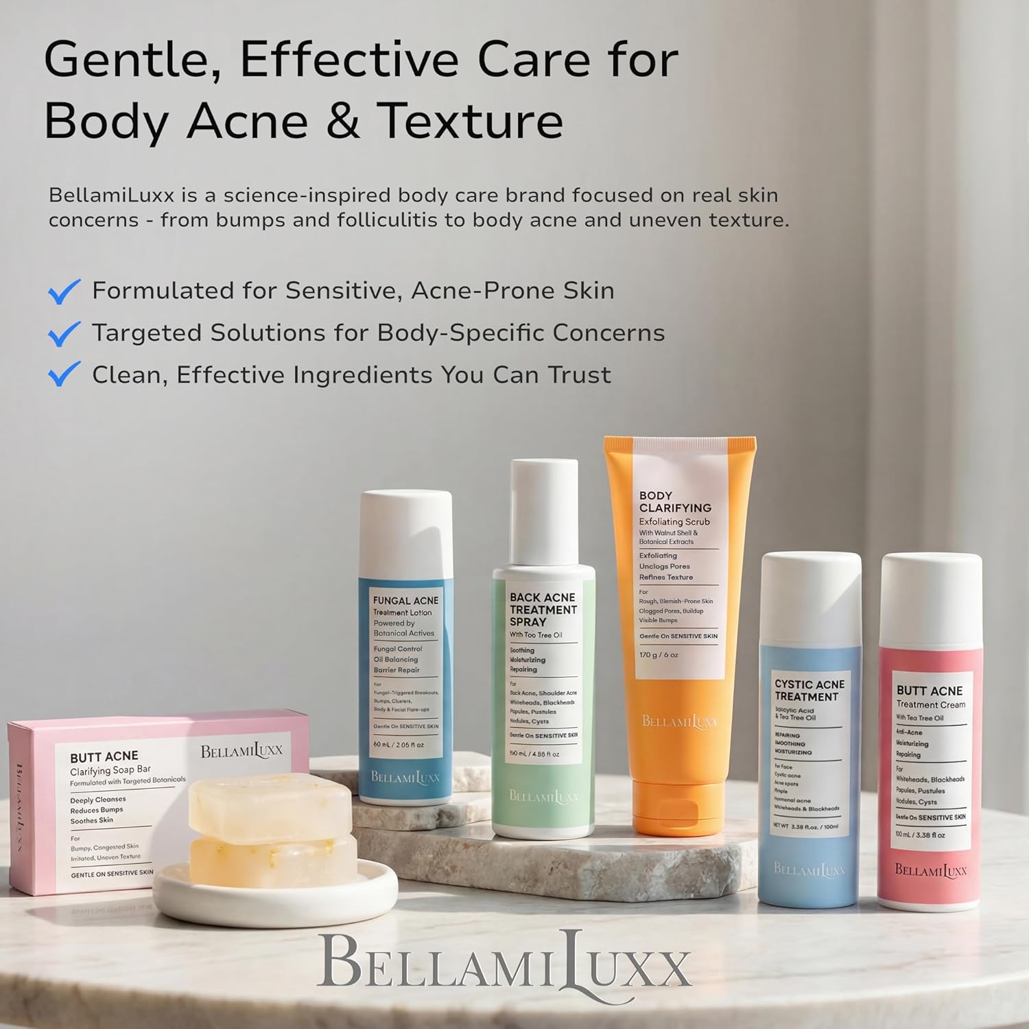 BellamiLuxx Cystic Acne Treatment for Face: Hormonal Acne Treatment Cream for Teens & Adults - Salicylic Acid & Tea Tree Oil Pimple Spot Remover - Anti-Acne Moisturizer Reduces Redness, Blemishes - Image 8
