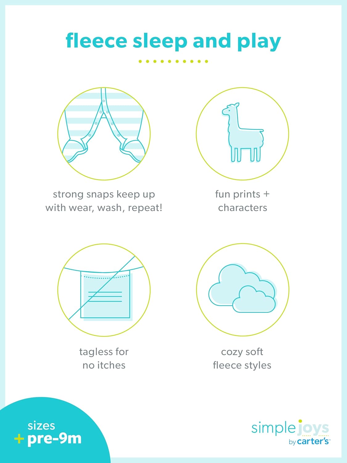 Simple Joys by Carter's Baby 3-Pack Neutral Sleep and Play - Image 5