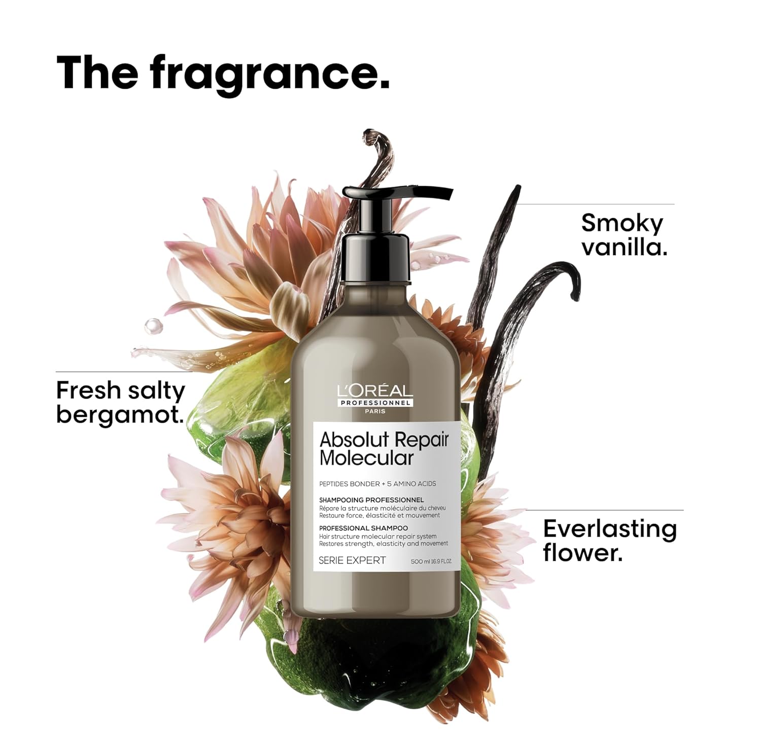 L'Oréal Professionnel Paris Absolut Repair Molecular Hair Care Set - Sulfate-Free Shampoo, Rinse-Off Serum & Leave-In Mask For Extremely Dry Damaged Hair, With Peptide Bonder & Amino Acids - Image 6