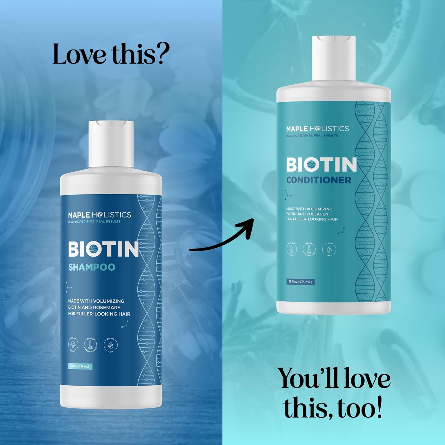 Rosemary and Biotin Shampoo for Thinning Hair - Vegan Volumizing Shampoo for Fine Hair with B Vitamins Argan Oil & Tea Tree Essential Oil - Paraben Silicone and Sulfate Free Vegan Formula (8 Fl Oz) - Image 6