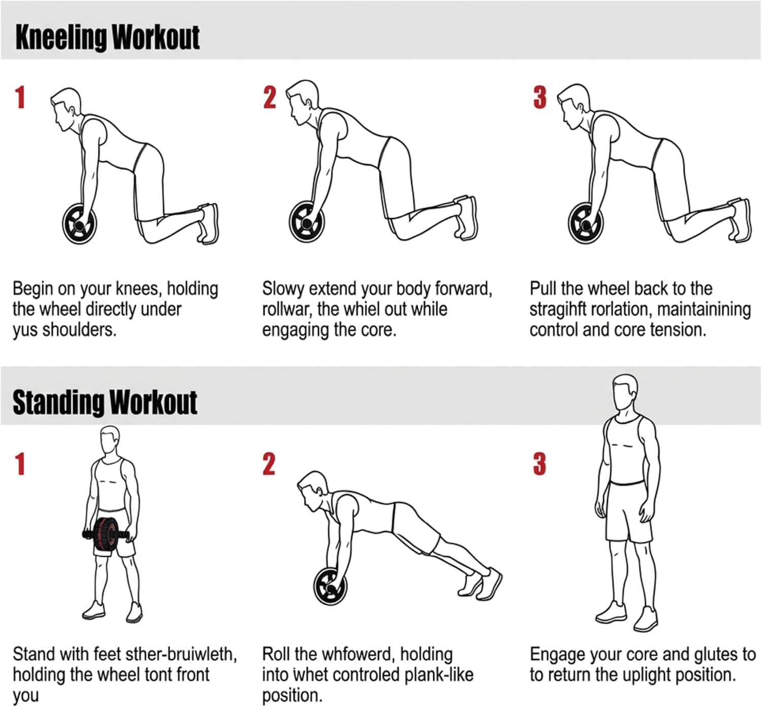 Ab Roller Wheel for Abs Workout - Core Strength Training Equipment for Home Gym with Knee Pad, Abdominal Exercise Wheel for Men and Women - Image 8