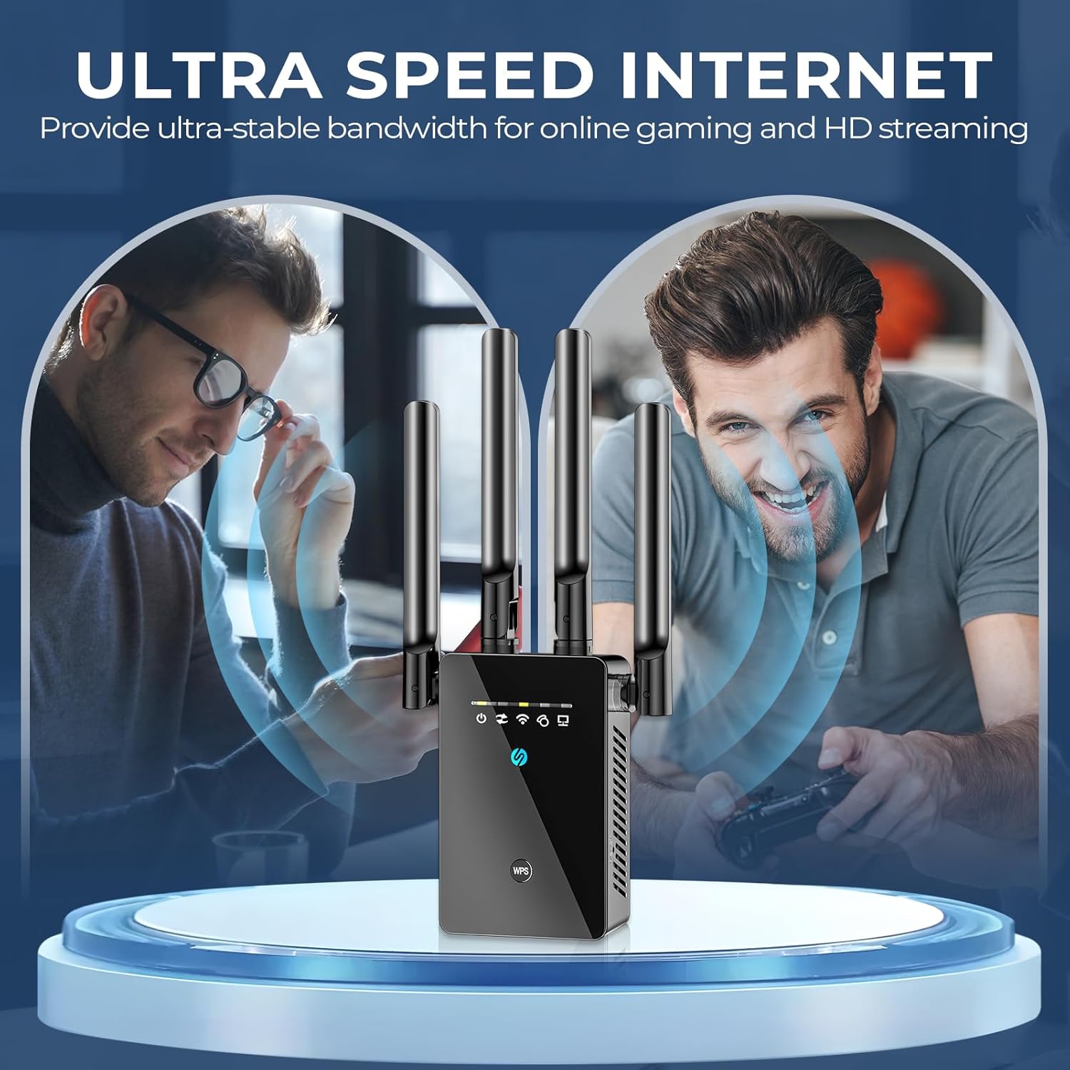 WiFi Extender Signal Booster, Long Range Internet Booster Extender for Home, Mesh Wi-Fi 6X Faster Wireless WiFi Repeater with Ethernet Port, Broader Coverage Than Ever, 1-Tap Setup - Image 6