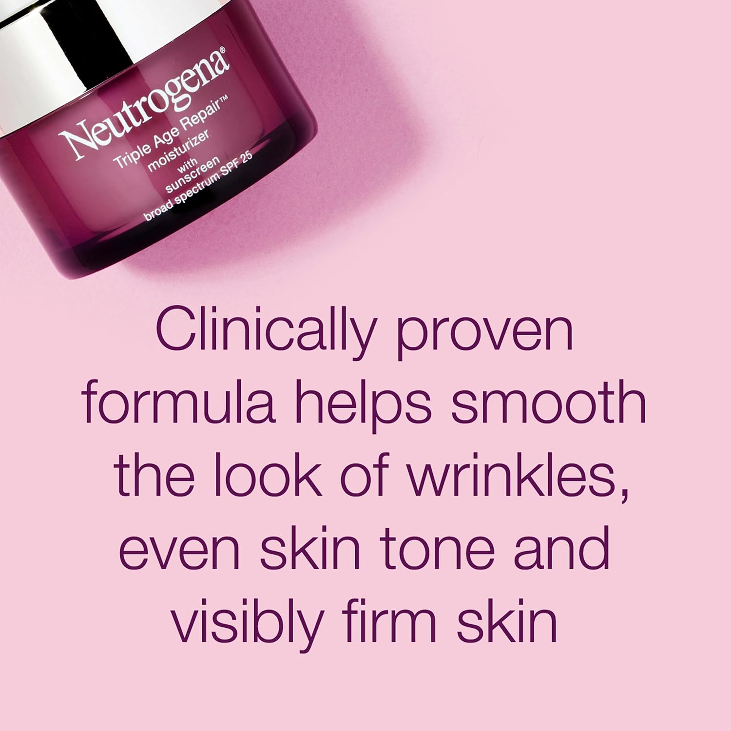 Neutrogena Triple Age Repair Face Moisturizer - with Hexinol Technology & Vitamin C, Anti-Wrinkle Face Cream with SPF 25, Visibly Reduces Wrinkles & Firms Skin, 1.7 oz - Image 2