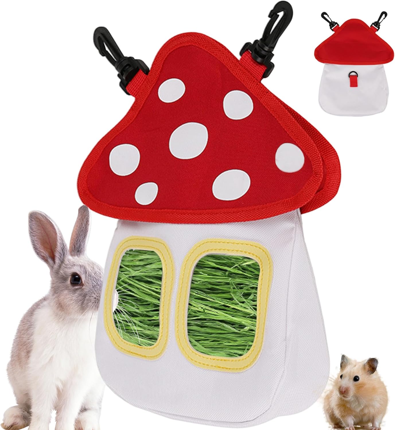 Automatic Rabbit Hay Feeder: Hanging Bunny Hay Bag, Waterproof Oxford Cloth Feeder for Rabbits, Guinea Pigs, Hamsters - Image 6