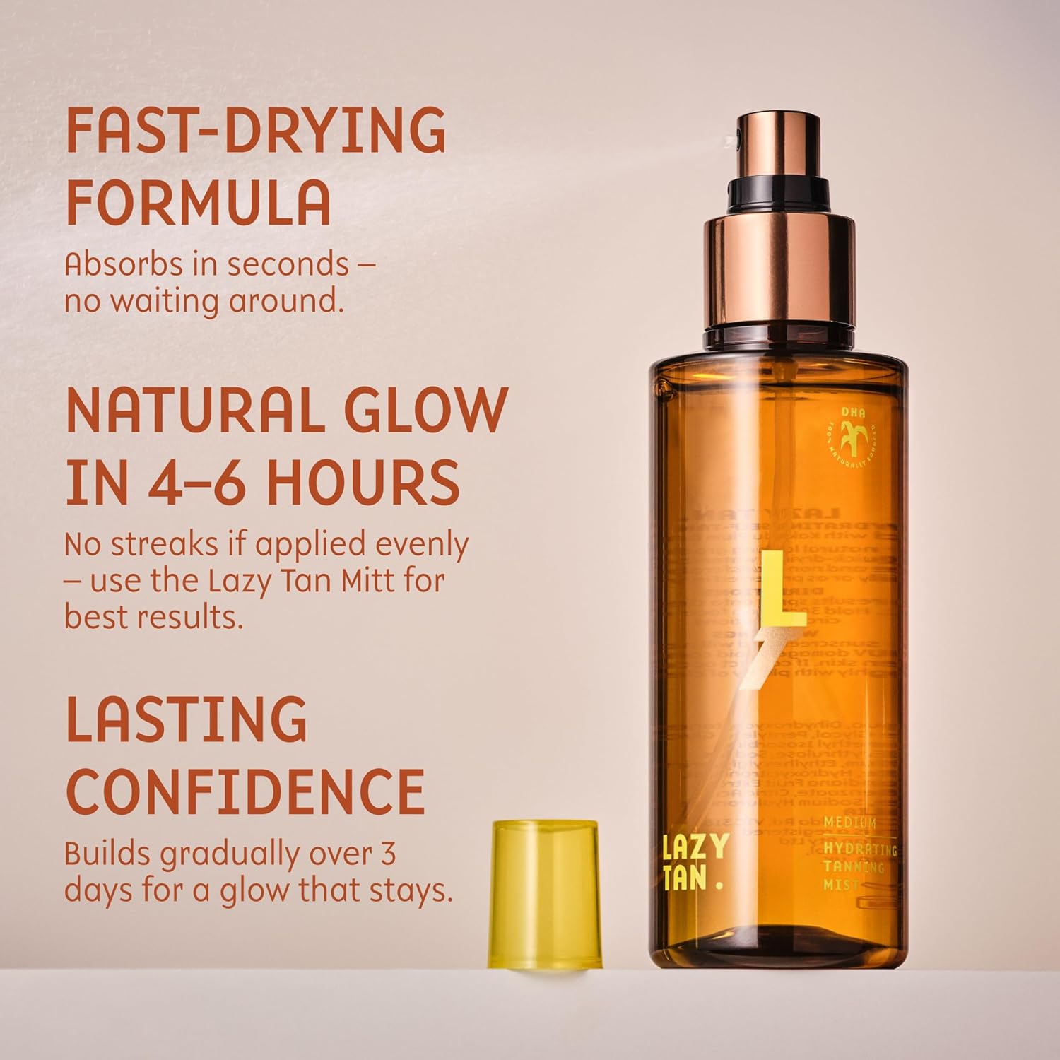 Face Tan Mist - Self Tanning Mist, Waterproof, Effortless and Natural Looking, Gradual Sun Kissed Glow, Suitable for Face and Body, Hydrating Moisturiser with Vitamin C and Vitamin E - Image 5