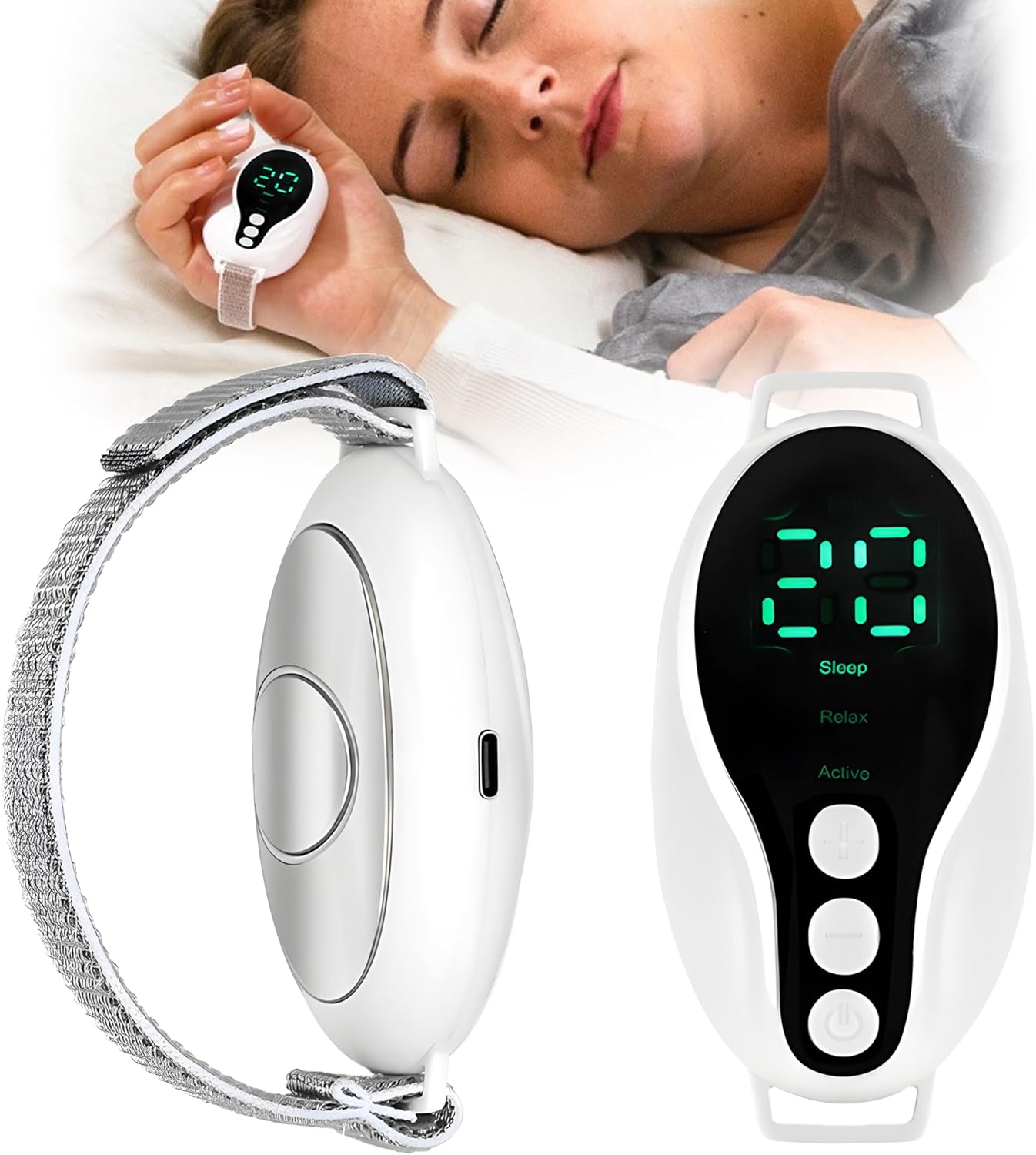 MACTANO New Handheld Sleep Aid Device Three Modes, Insomnia Relief Anxiety Help Sleep