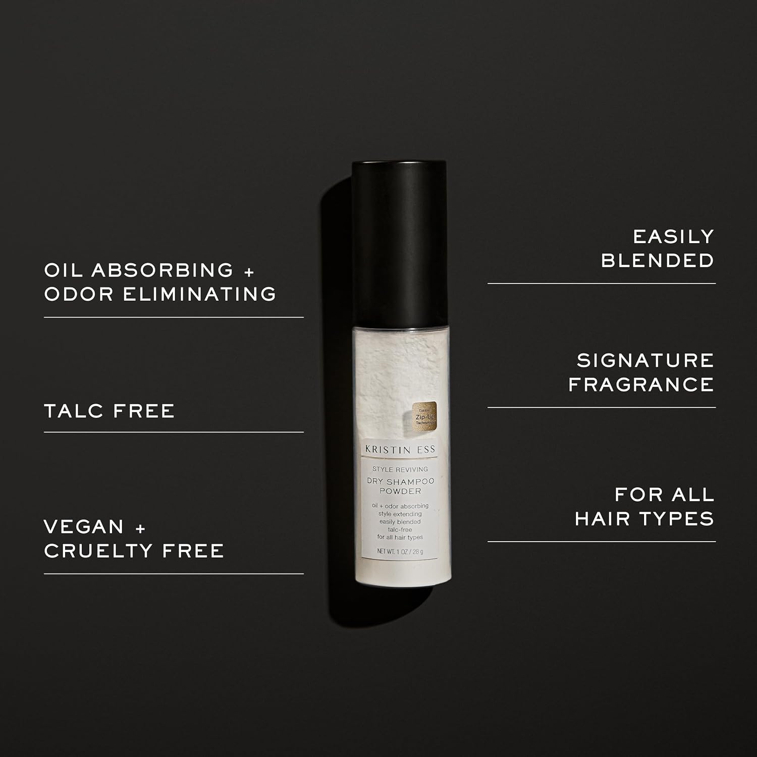 Kristin Ess Travel Size Dry Shampoo Powder For Oily Hair - Fresh Pear Fragrance - Non-Aerosol Style Extender - Sulfate Free, Color Safe, Vegan + Clean - Lightweight - Easily Blends In Dark Hair - Image 5