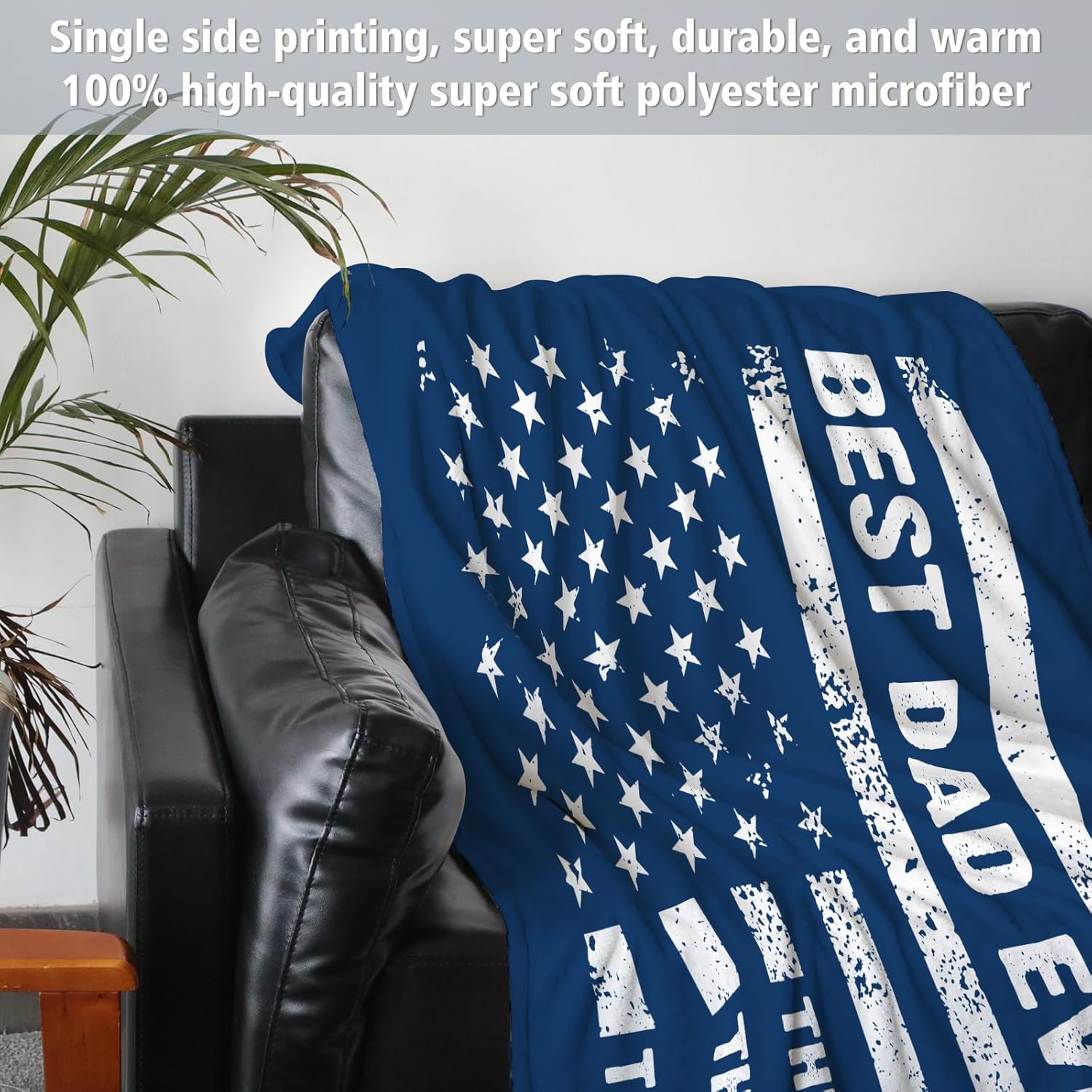 Craftique Gifts for Dad, Husband- Cool Flag Blanket with The Man The Myth The Legend- Dad Gifts for Fathers Day, Dads Birthday Gift, Soft Blanket Throw for Bed Sofa Napping Camping, 60”×50” - Image 6