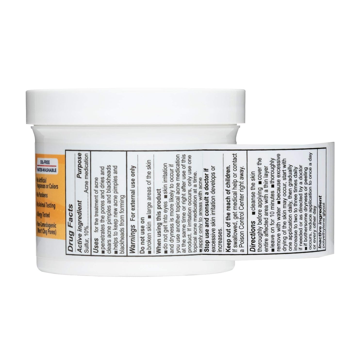 De La Cruz Sulfur Ointment - Cystic Acne Treatment for Face and Body - Daily 10 Min Spot Treatment Mask - Safe and Effective Game Changing Hormonal Acne Treatment That Clears Up Pimples 5.5 OZ. - Image 8