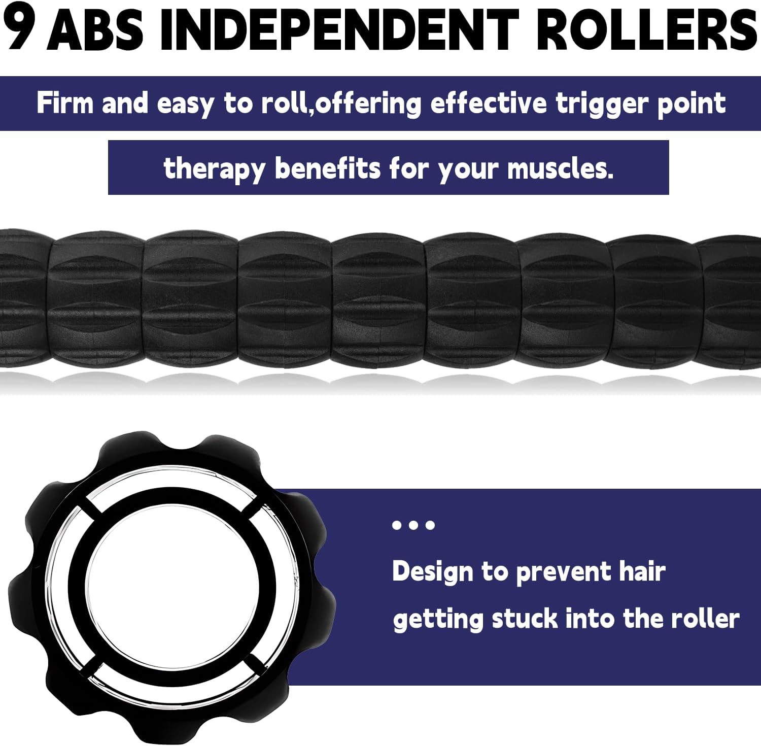 Massage Roller Stick,Muscle Roller Stick for Athletes,Liposuction Massage Roller for Lymphatic Drainage, for Relief Muscle Soreness, Trigger Points, Help Runner Legs, Back Recovery - Image 3