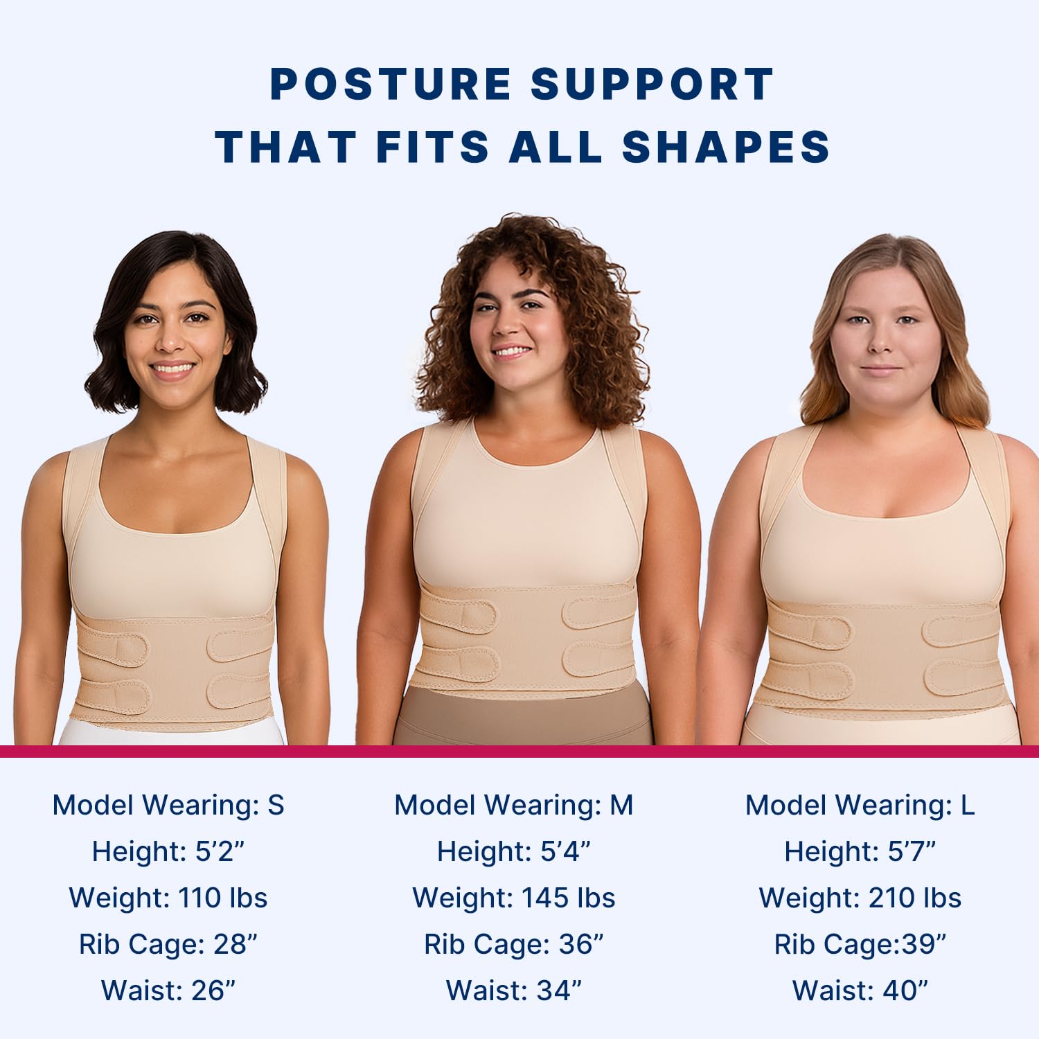 Fit Geno Back Brace Posture Corrector for Men & Women: Shoulder Straightener Adjustable Full Back Support Pain Relief - Scoliosis Hunchback Spine Corrector (Medium/Large) - Image 6