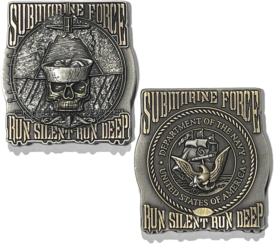 US Navy Submarine Force Run Silent Run Deep Collectible Challenge Coin