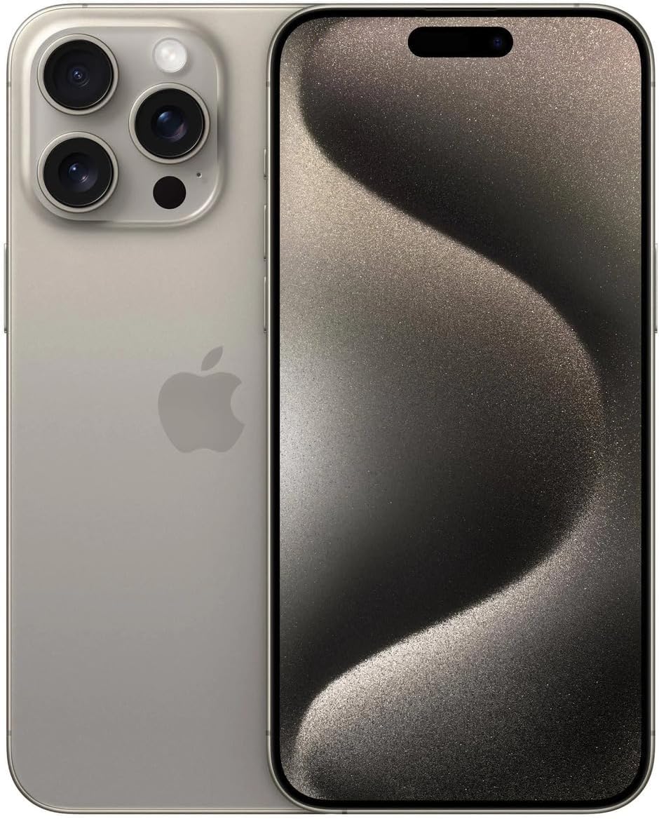 Apple iPhone 15 Pro, 512GB, Natural Titanium - Unlocked (Renewed)