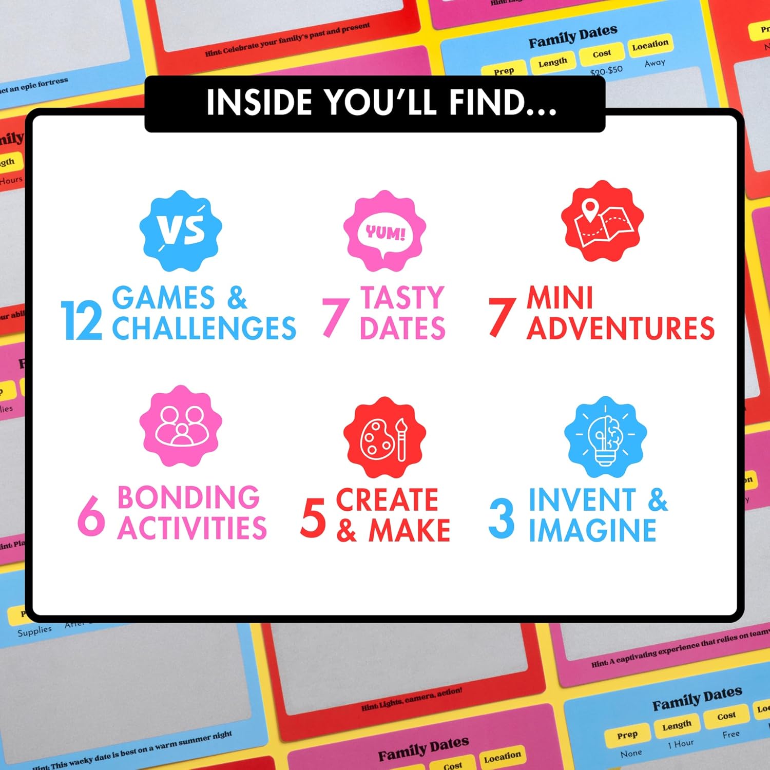 Happy Duo Family Dates 40 Scratch Off Cards – Fun Activities & Date Night Ideas for Kids and Parents – Adventure Card Game for Families – Easter Basket Stuffers for Kids - Image 4