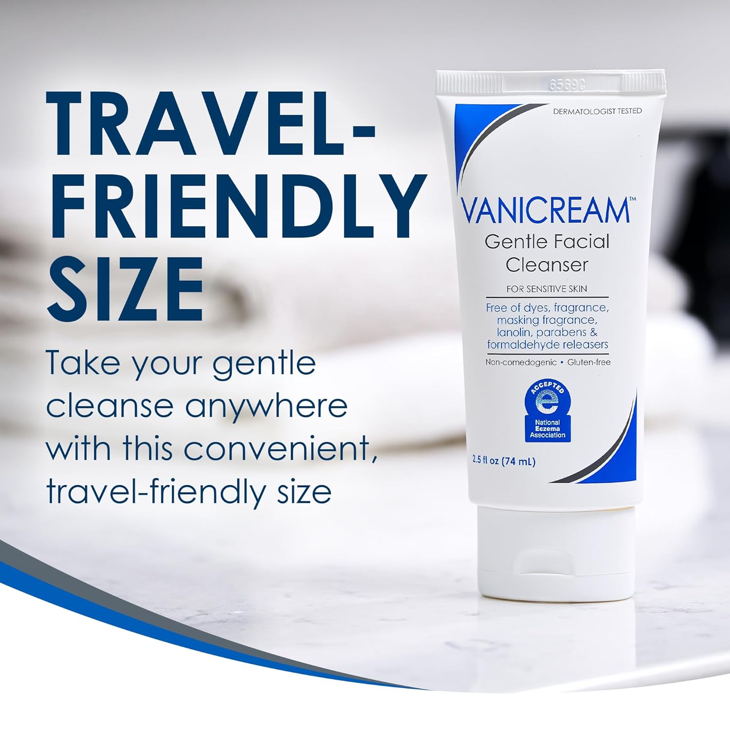 Vanicream Gentle Facial Cleaner, 2.5 Fl Oz, Formulated without Common Irritants for Sensitive Skin, Removes Makeup, Dirt & Excess Oils, Non-Comedogenic, pH-Balanced Face Wash - Image 6