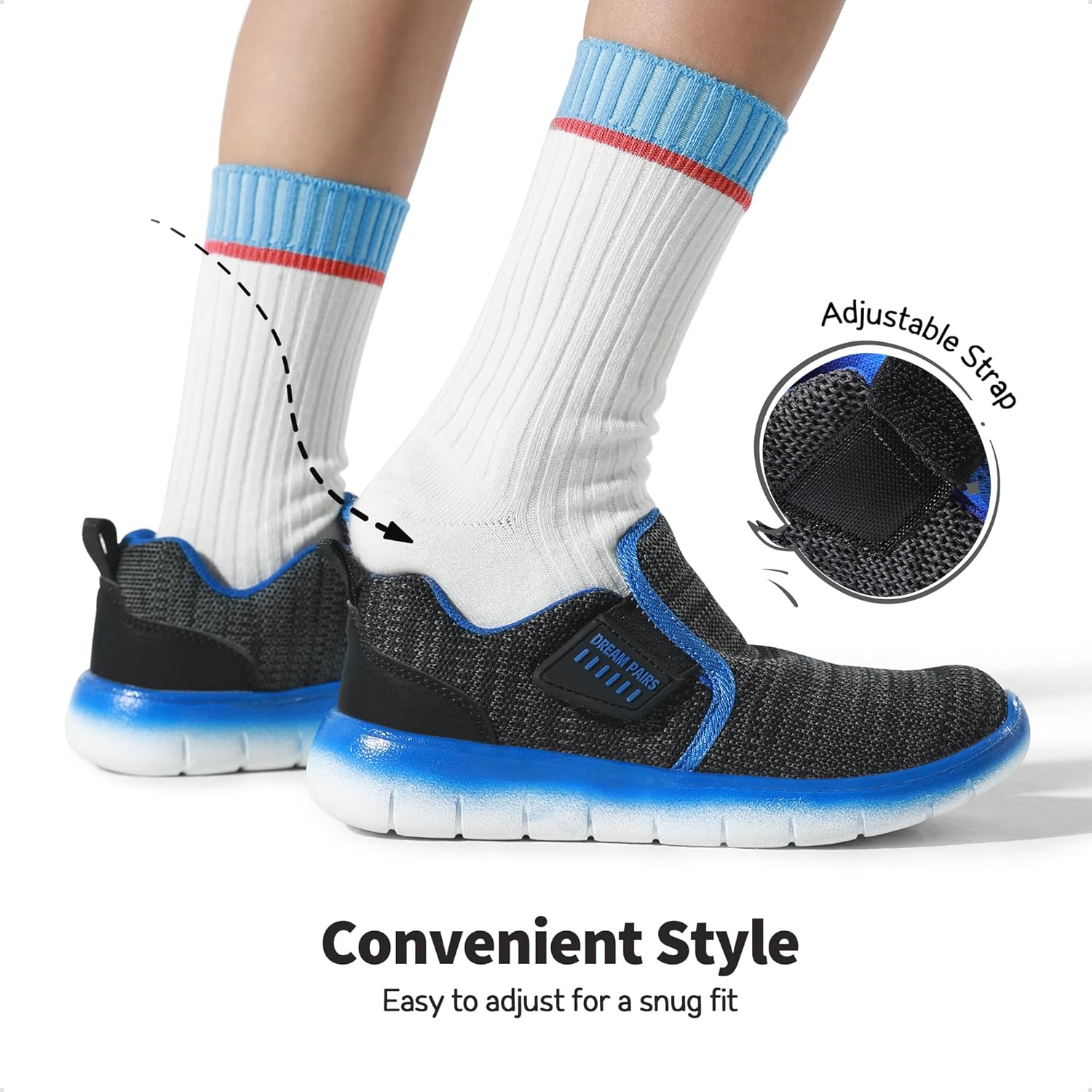 DREAM PAIRS Boys Girls Shoes Kids Slip on Tennis EZ-Ons MightyMovers Running Athletic Barefoot Zero Drop Sports Sneakers - Image 3