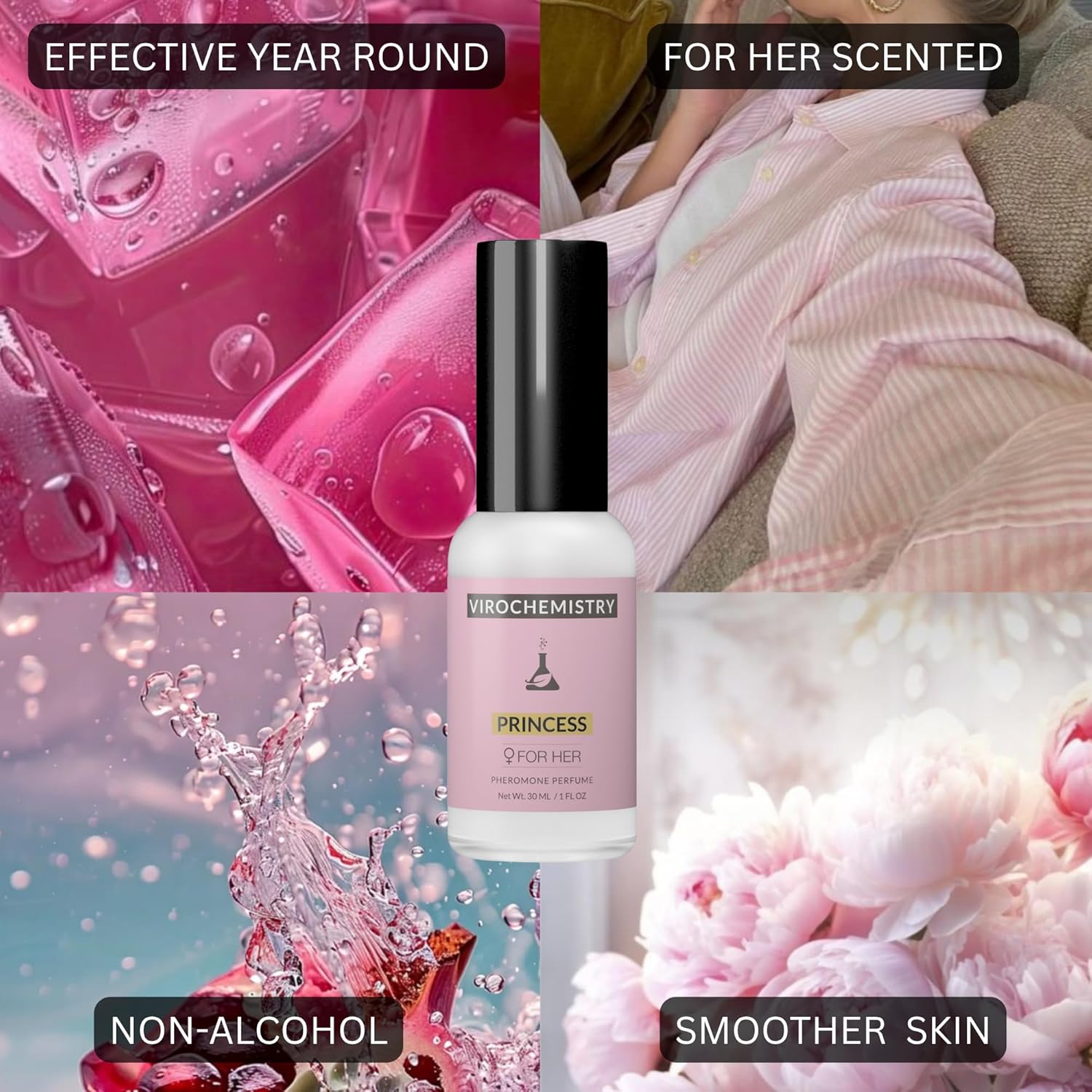 Pheromones For Women (Princess) - Elegant, Ultra Strength Organic Fragrance Body Perfume Spray (1 Fl. Oz Spray) (Human Grade Pheromones to Attract Men) - Image 4
