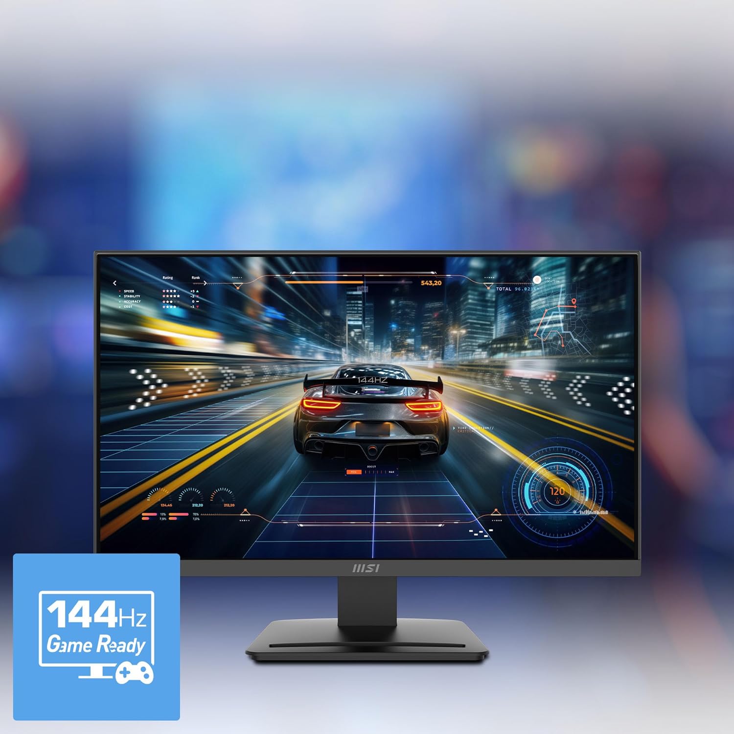 msi PRO MP243L E14 24-inch IPS 1920 x 1080 (FHD) Gaming Office Monitor, 144Hz, Adaptive-Synch, HDR Ready, HDMI, VGA Port,VESA Mountable, Tilt, 4-Side Slim Bezel,1ms, Black - Image 2