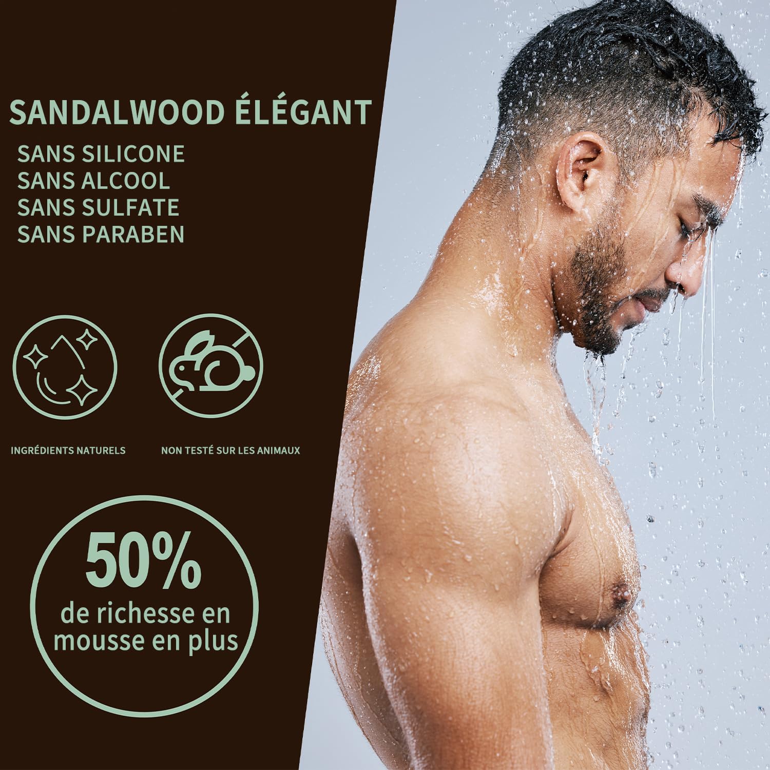 BODY & EARTH Men Gift Sets - 3PC Mens Gift Baskets Includes Sandalwood Shower Gel, Body Lotion, Shampoo, Mens Gift Basket as Birthday and Christmas Gifts for Men, Boyfriends and husbands - Image 5