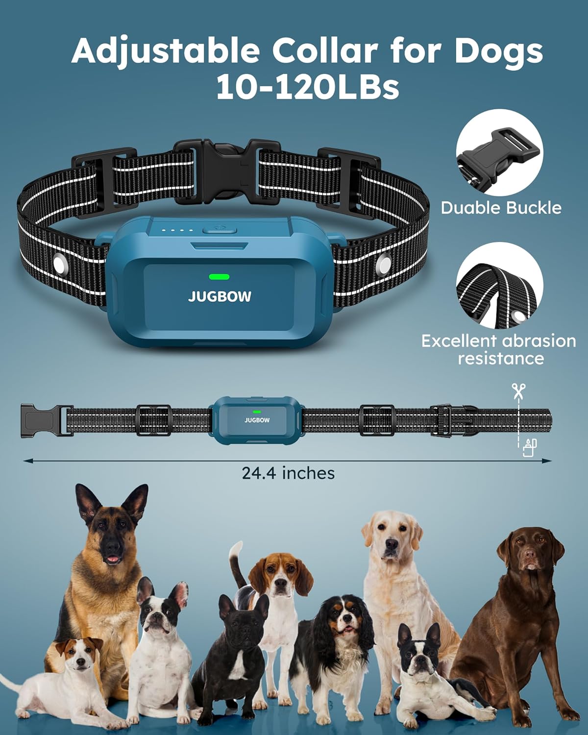 Jugbow Dog Shock Collar - 4200FT Dog Training Collars with Remote, IPX7 Waterproof E-Collar with 4 Training Modes, Security Lock, Rechargeable e-Collars - Image 5