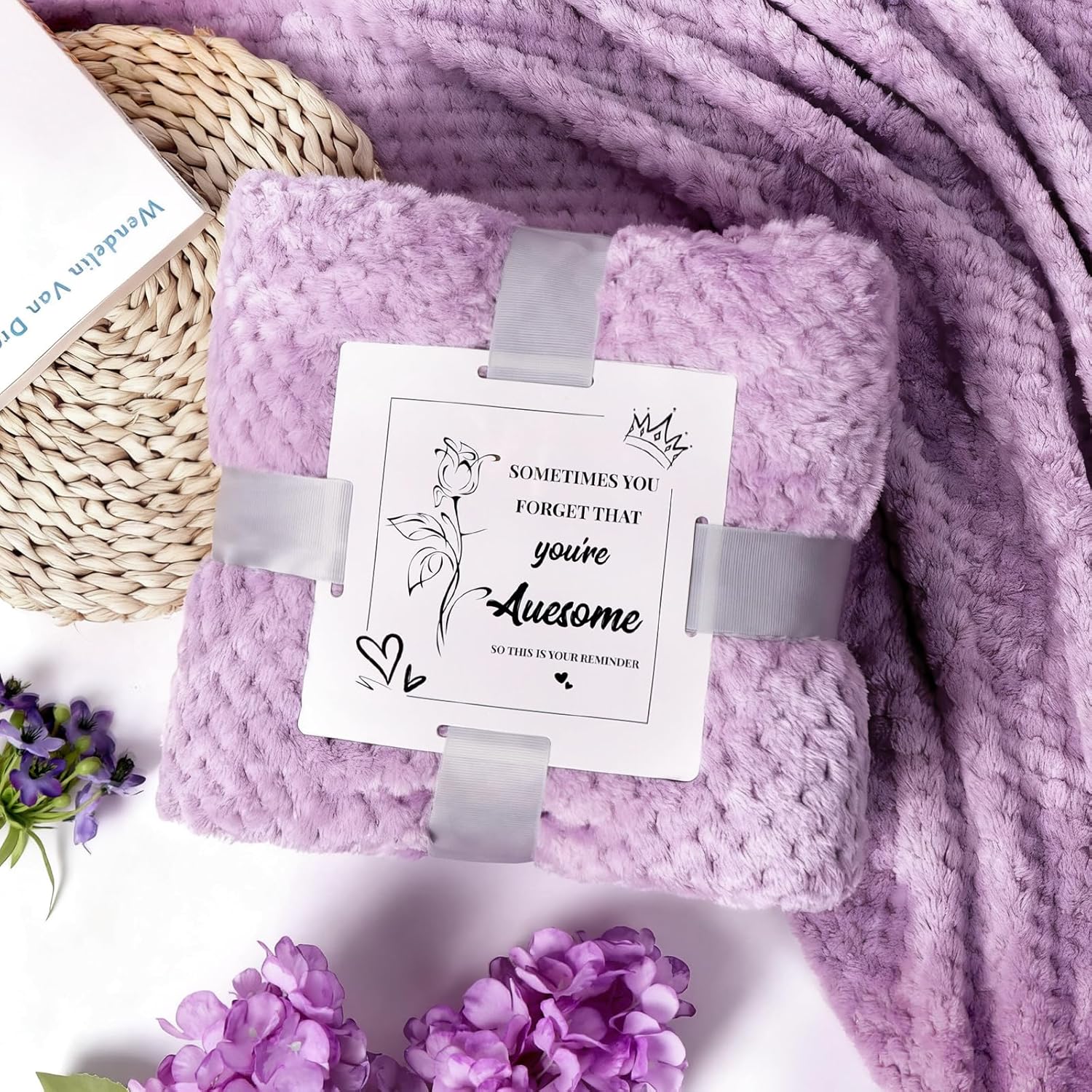 Birthday Gift for Women, Luxury Self Care Spa Gift Basket with Blanket for Mom, Wife, Sister, Friend, Girlfriend, Grandmother, Get Well Soon & Christmas gift for Her - Image 4