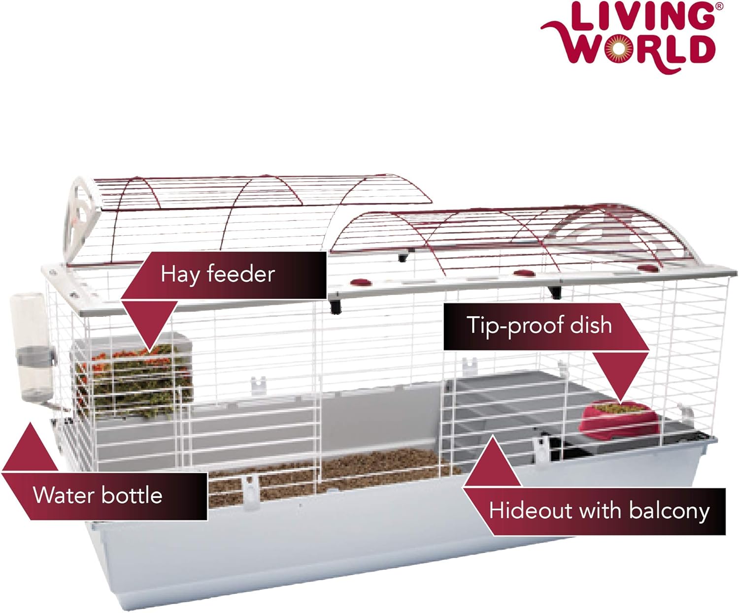 Living World - Deluxe Hybrid Habitat, X-Large - Rabbit, Guinea Pig, Chinchillas, and Small Animal Cage - Image 5