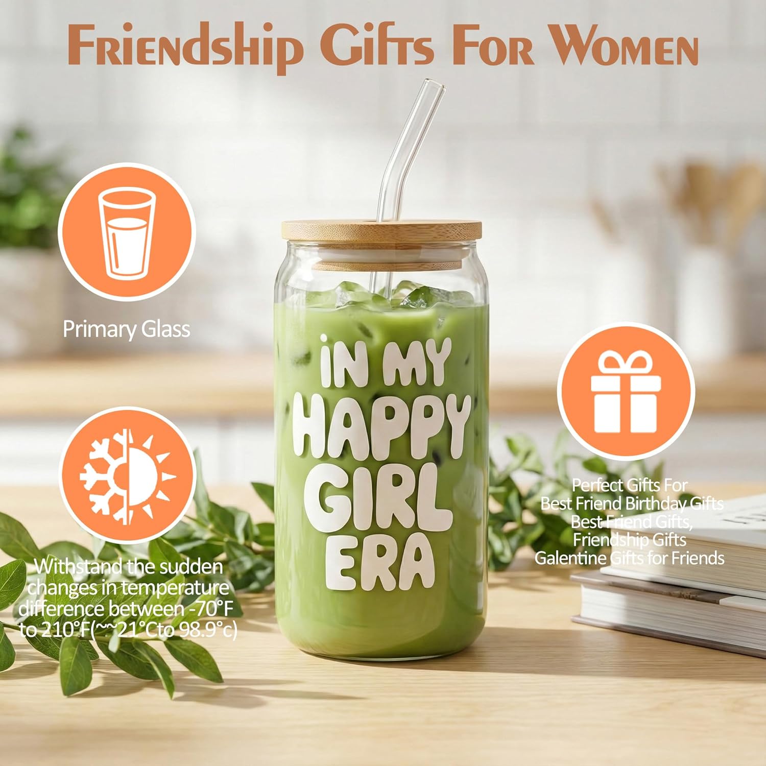 MHSMHL Best Friend Bestie Birthday Gifts for Women, Friendship Gifts for Women, Best Friend Gift Basket Galentines Gifts Valentines Day Gift for Friends Spa Care Box with 16oz Glass Cup - Image 3