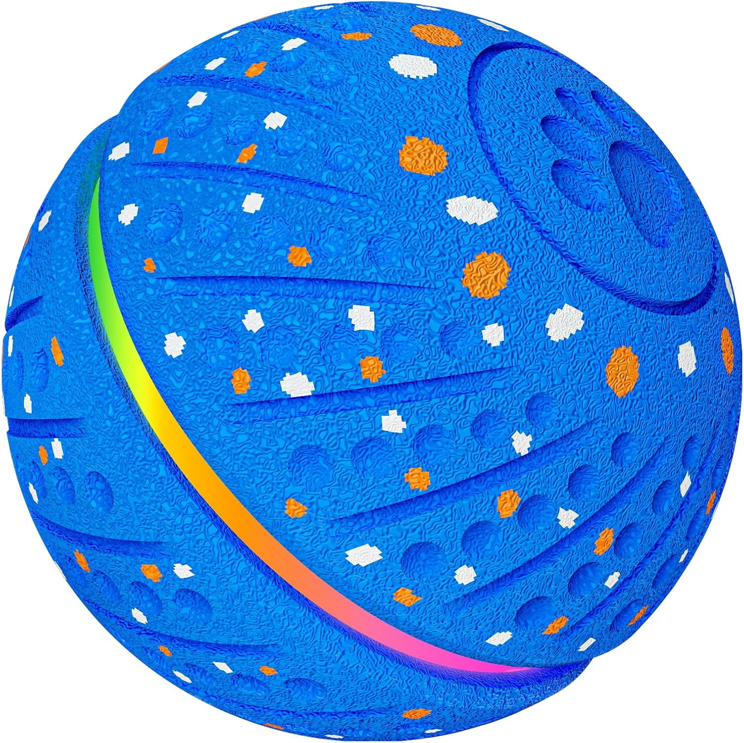Smart Dog Ball Toy, Moving Bouncing Dog Ball with Colorful Lights, E-TPU Material, 3 Play Modes Automatic Rolling Dogs Toy for Small Medium Dogs(Blue)