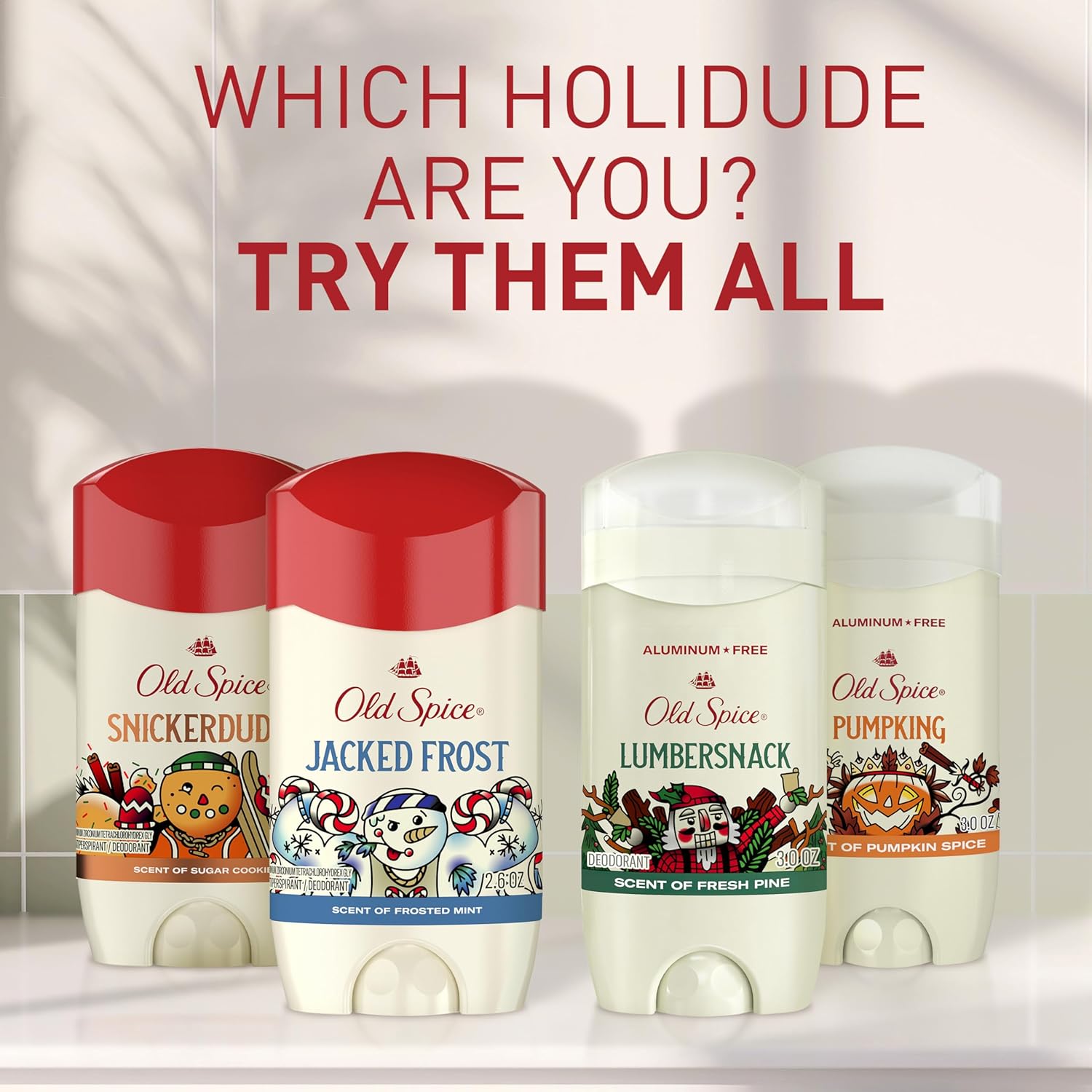 Old Spice Antiperspirant & Deodorant for Men, Holidudes Limited Edition, 24/7 Sweat Protection, Stocking Stuffer, Snickerdudel Sugar Cookie Scent, 2.6 oz - Image 9