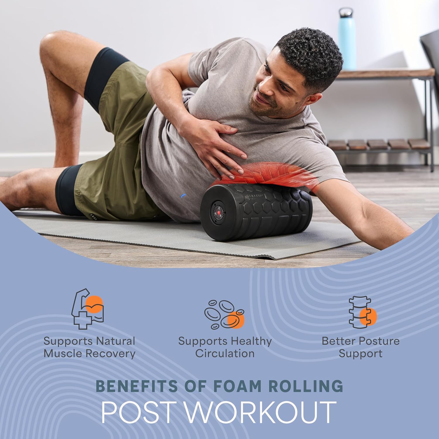 LifePro 4 Speed Vibrating Foam Roller for Physical Therapy & Exercise - High-Intensity Vibrating Roller for Muscle Recovery & Pliability Training - Back Roller for Deep & Gentle Trigger Point Therapy - Image 5
