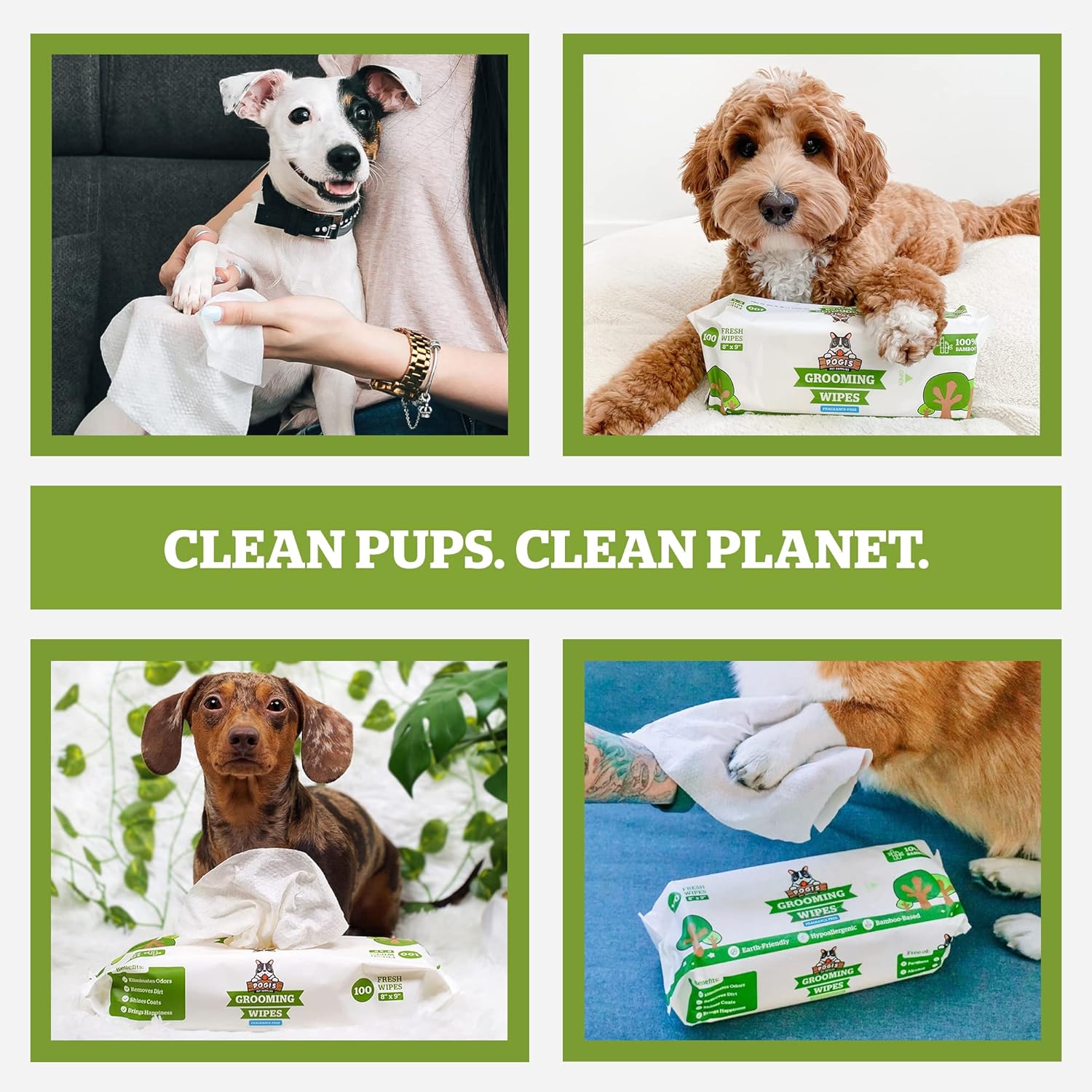 Pogi’s Dog Grooming Wipes – Hypoallergenic Pet Wipes for Paws, Body & Butt – Cleaning & Hydrating, Fragrance Free, 400-Count - Image 9