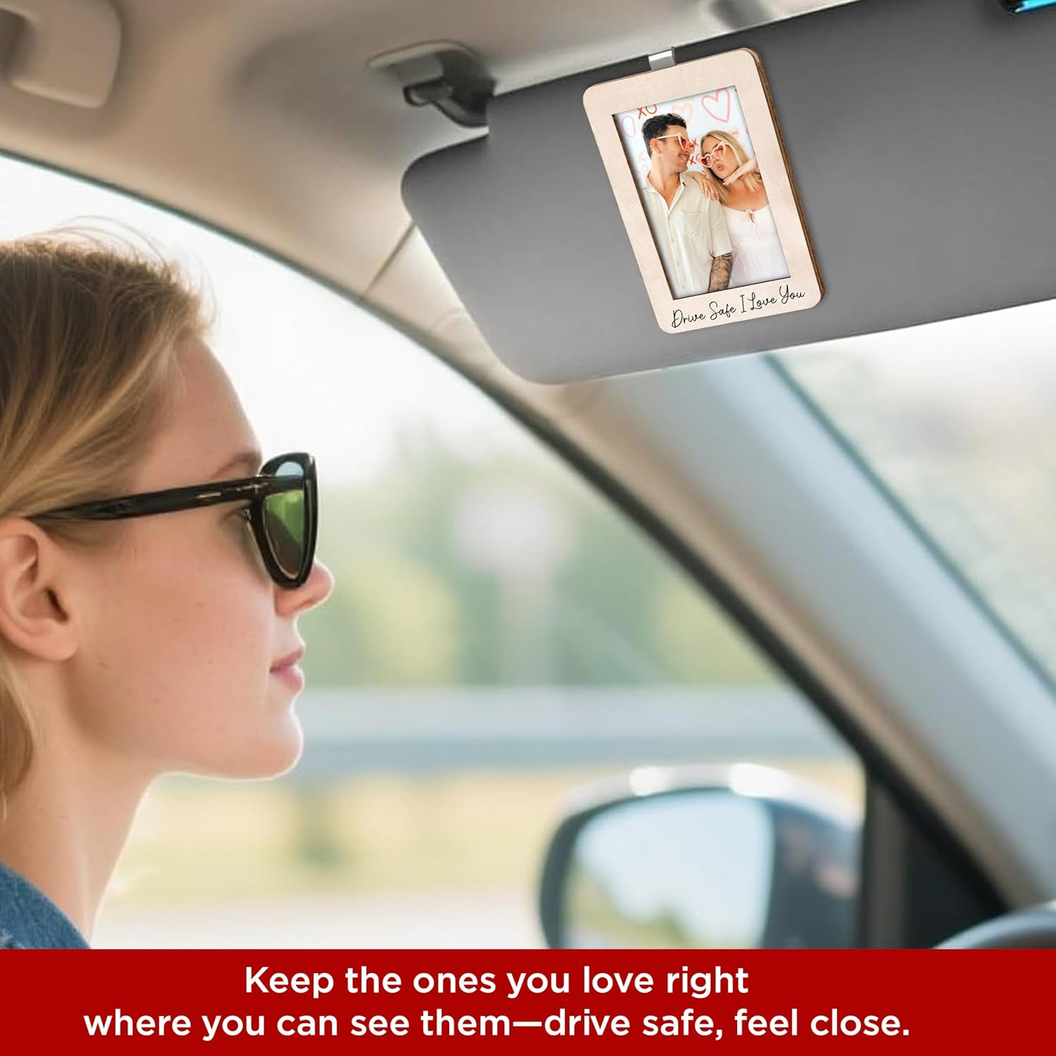 Drive Safe Papa Visor Clip Picture Frame For Car Fathers Day Daddy Token - Custom Car Visor Clip Photo Frame Fathers Day Papa Keepsake - Heartfelt Gift For Dad Wishing Dad Safe Travels With Love - Image 6