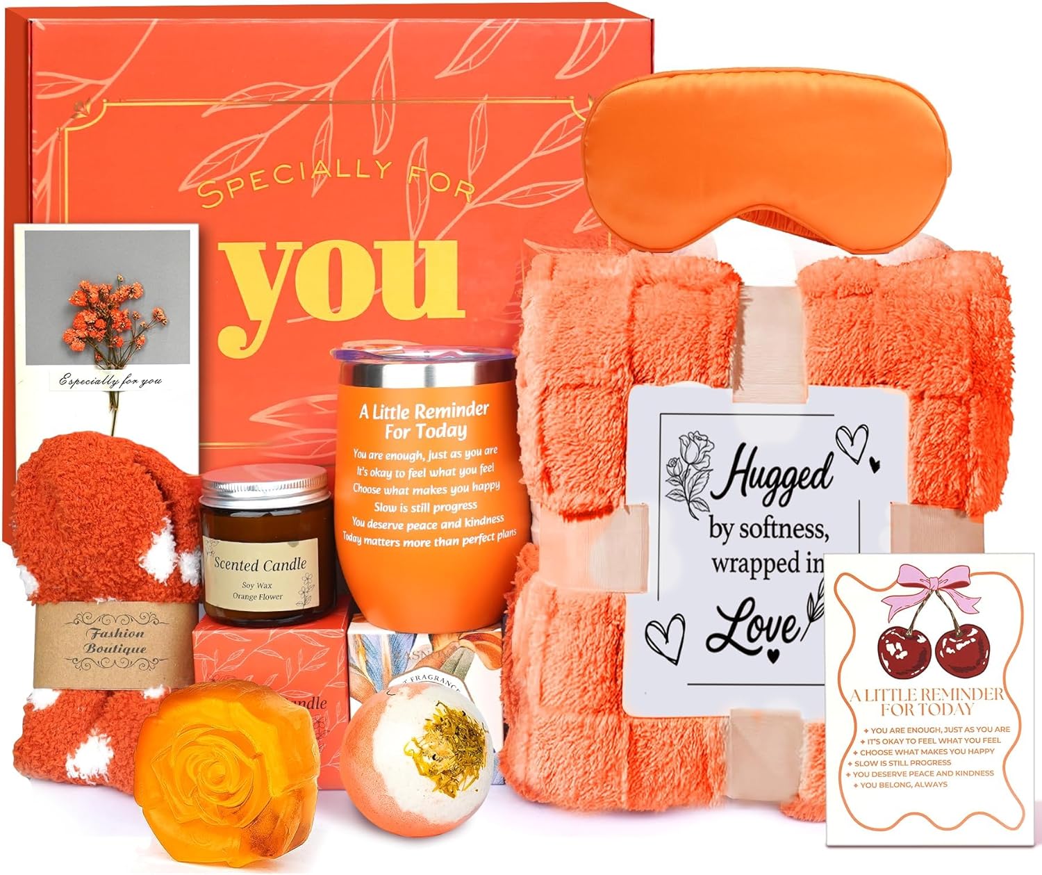 Gifts for Girlfriend - Self Care Gift Get Well Relaxing Spa Galentines Day Gift Basket Set, Birthday Spring Graduation Easter Gifts for Mom, Sister, Friends Teacher Girlfriend