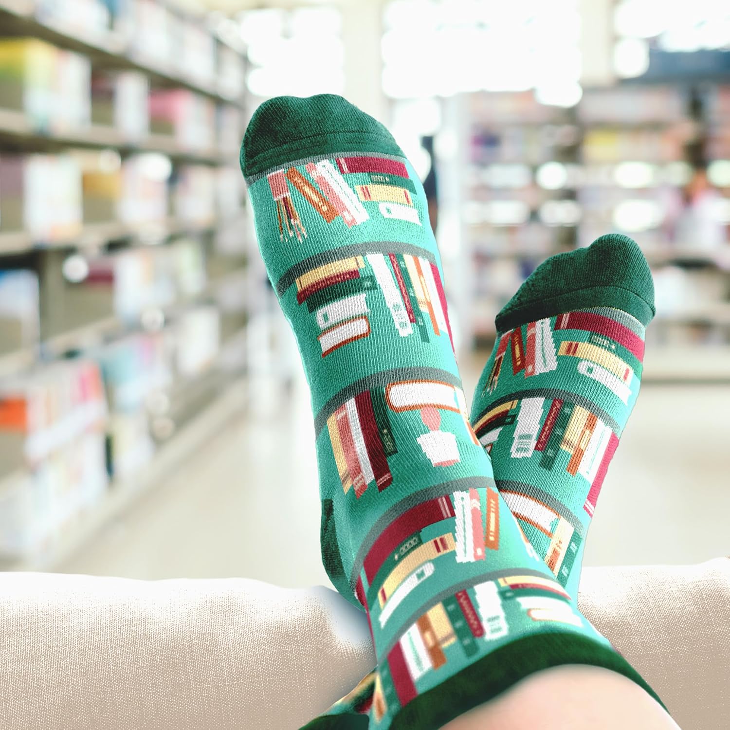 Book Lovers Gifts, Funny Reading Socks for Book Lovers, Cute Gifts for Readers Women, Ideal gifts Socks For Reader - Image 2