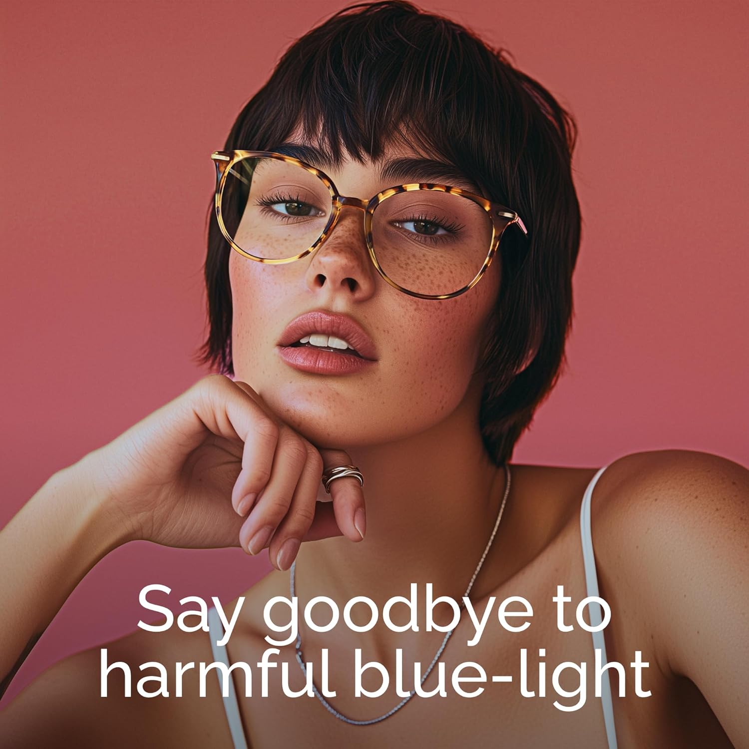 Gaoye Blue Light Blocking Glasses - Trending Round TR90 Frames, Metal Arms, UV400 Protection - Matching Soft Case - Image 2