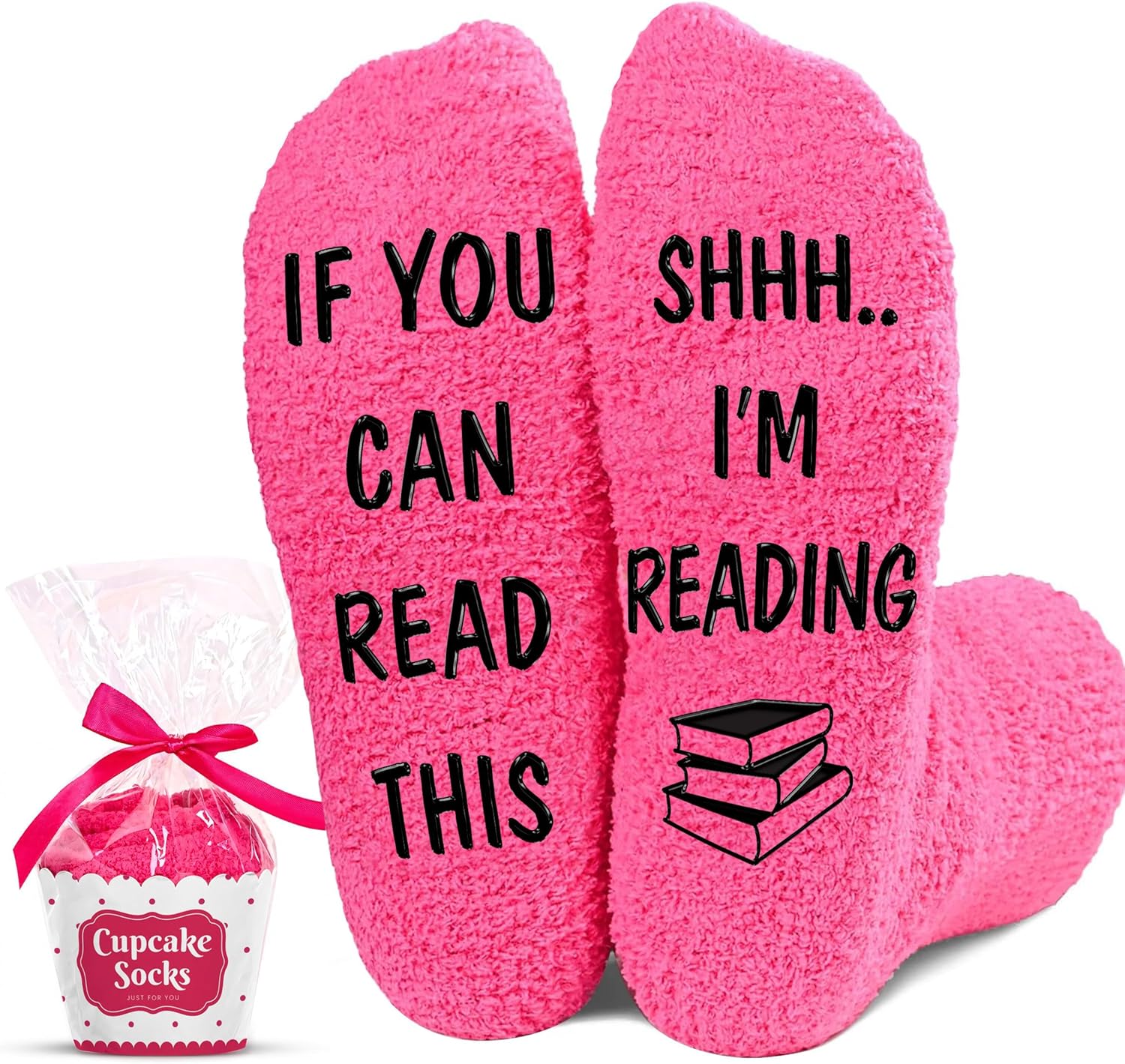VICRAZY Book Lovers Gifts - Funny Socks for Book Lovers - Gift for Readers - Reading Stuff, Stocking Stuffers for Men, Women