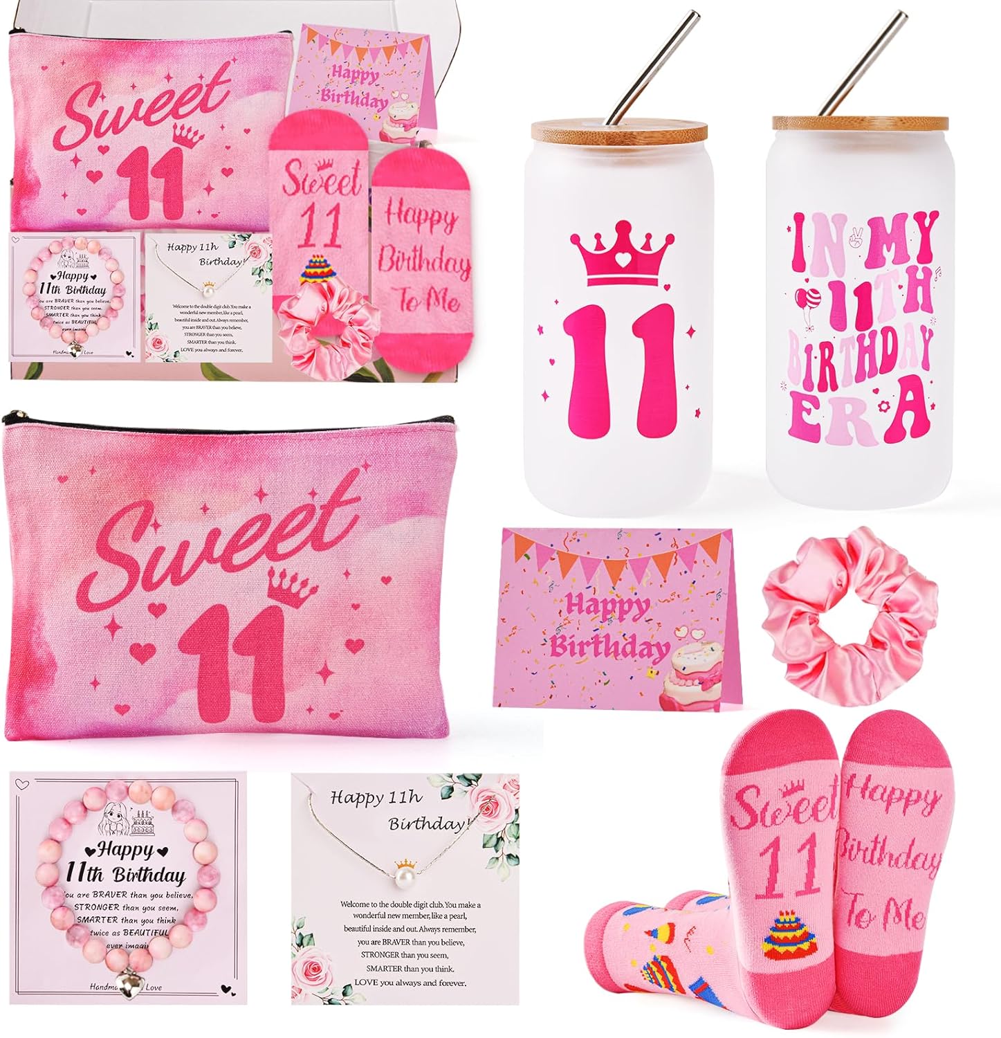 11th Birthday Gifts for Girls- Thoughtful Present Set for Daughters, Sisters & Nieces,Unique 11 Year Old Girl Gifts,Trendy Teen Girl Presents with Party Decorations (11th Birthday Gifts)