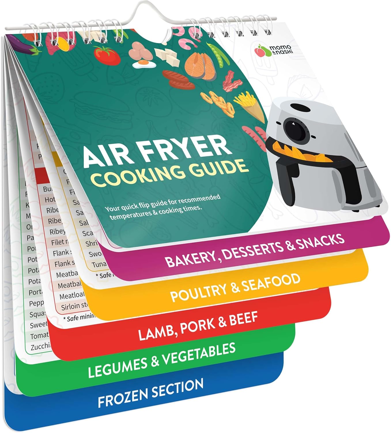 Air Fryer Cheat Sheet Magnets Cooking Guide Booklet - Air Fryer Cookbooks - Air Fryer Liners - Air Fryers Kitchen Gifts Gadgets 2026 - Air Fryer Accessories - Air Fryer Cooking Guide