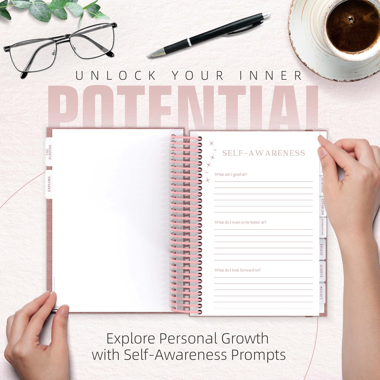 Planners with Purpose Self Care Journal – Guided Daily Reflection Notebook to Support Mental & Physical Health Habits – Self Love Manifestation & Affirmations Planner - Personal Growth Goals Happiness - Image 2