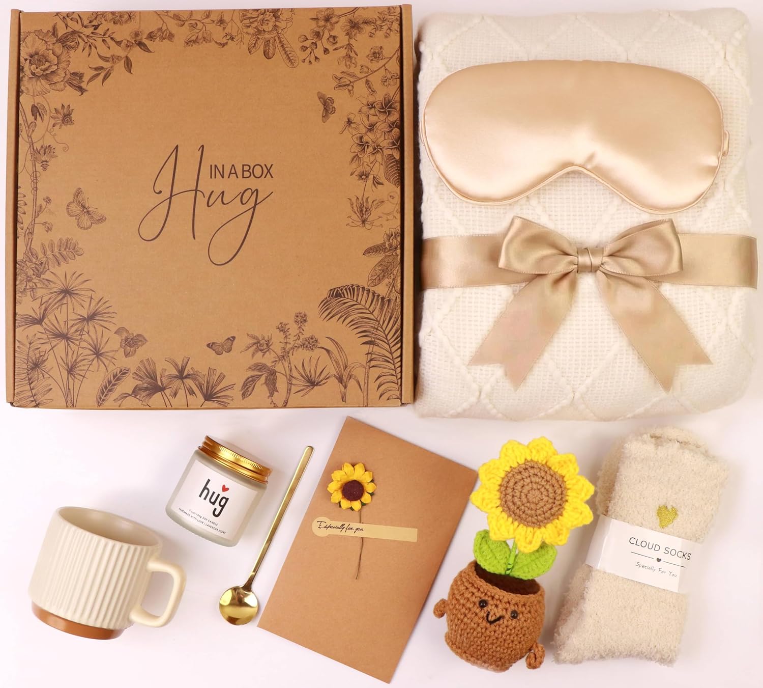 Sending Sunshine Sunflower, Thinking of You Care Package Unique Birthday Gift Baskets for Women Best Friend Mom Grandma Sister - Image 4
