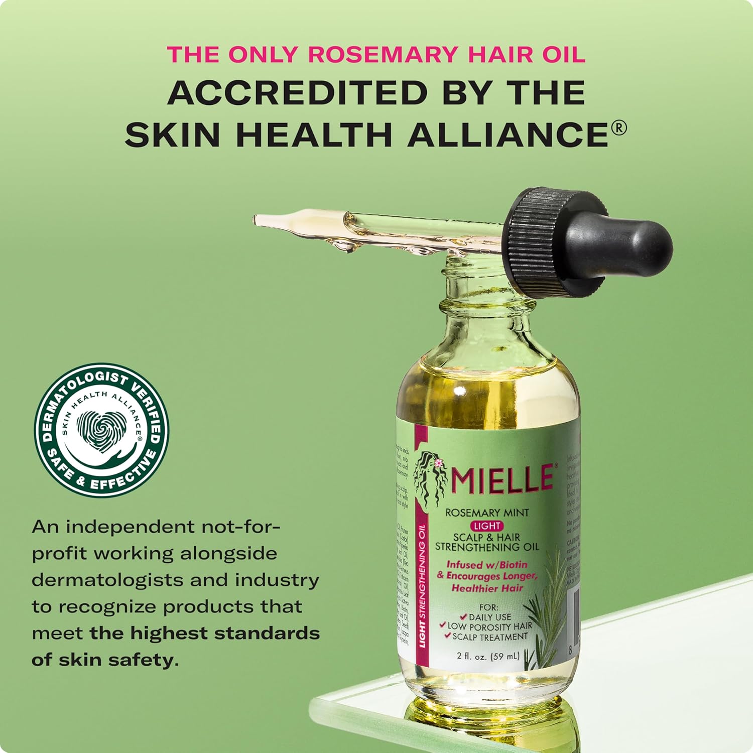 Mielle Organics Rosemary & Mint Light Hair Oil, Split Ends & Dry Scalp Treatment - Infused with Biotin & Essential Oils for Strengthening, Soothing, Moisturizing & Encouraging Longer Hair (2 Oz) - Image 6