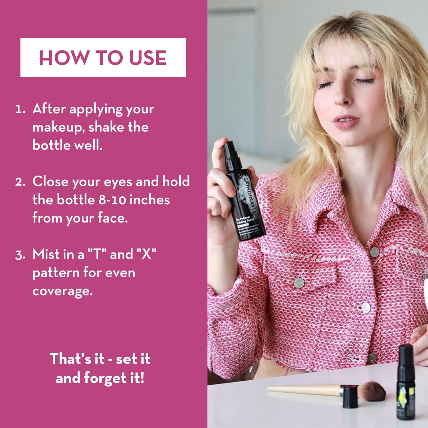 Skindinavia The Makeup Finishing Spray, Bridal Makeup Cooling Setting Spray, All-Day Wear, Long-Lasting Up to 16+ Hours, Heat-Resistant & Waterproof, Wedding Day, Bridal Shower Gift, 2.0 Oz - Image 4