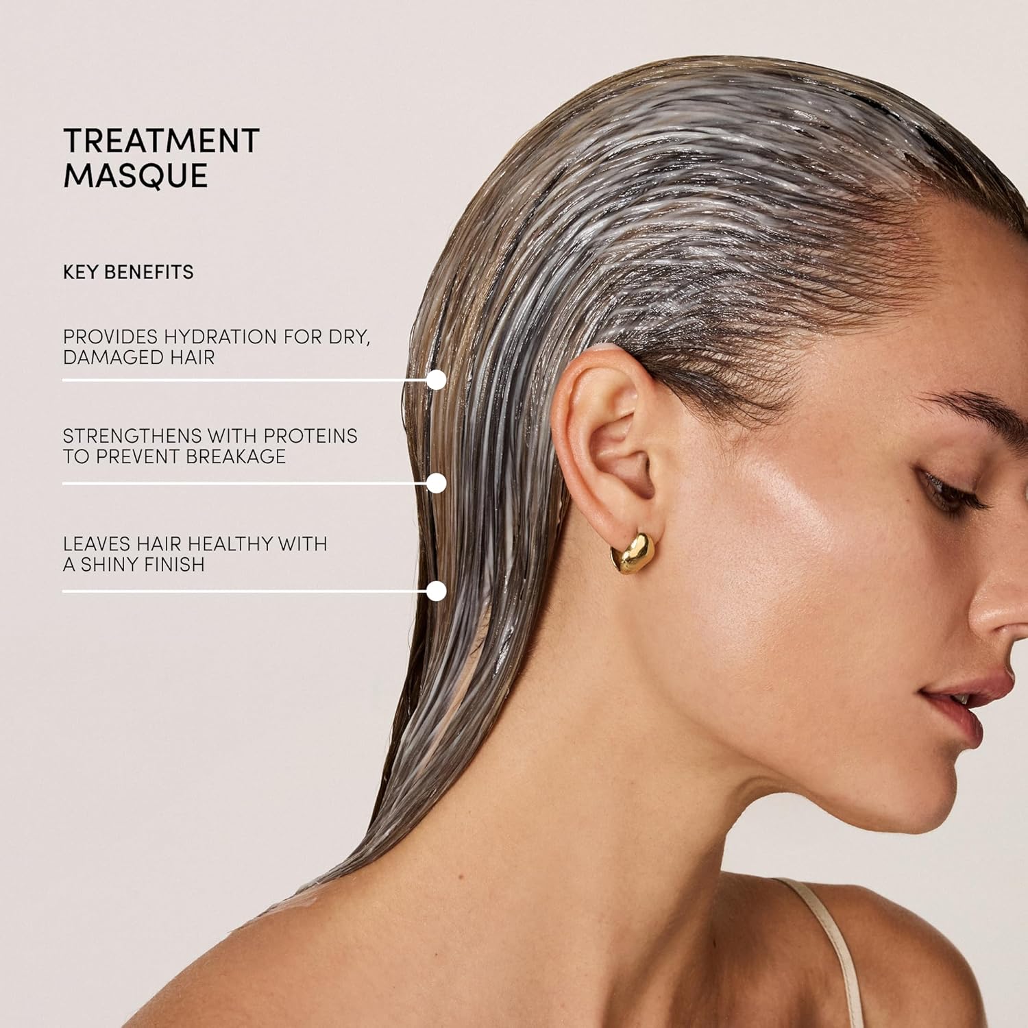 OUAI Fine to Medium Hair Treatment Mask - Lightweight Deep Conditioning Hair Mask with Shea Butter, Keratin & Panthenol - Helps Hydrate, Fight Frizz, Strengthen & Repair Damage (3.4 oz) - Image 4