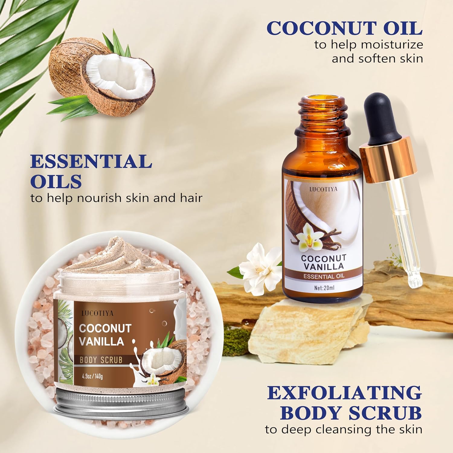 Gifts for Women, Birthday Gifts for Women, Bath and Body Gifts Set, Vanilla Coconut Spa Gift for Self Care,Thank you Relaxing Bath Sets for Mom, Grandma, Girlfriend, Sister, Friends - Image 3