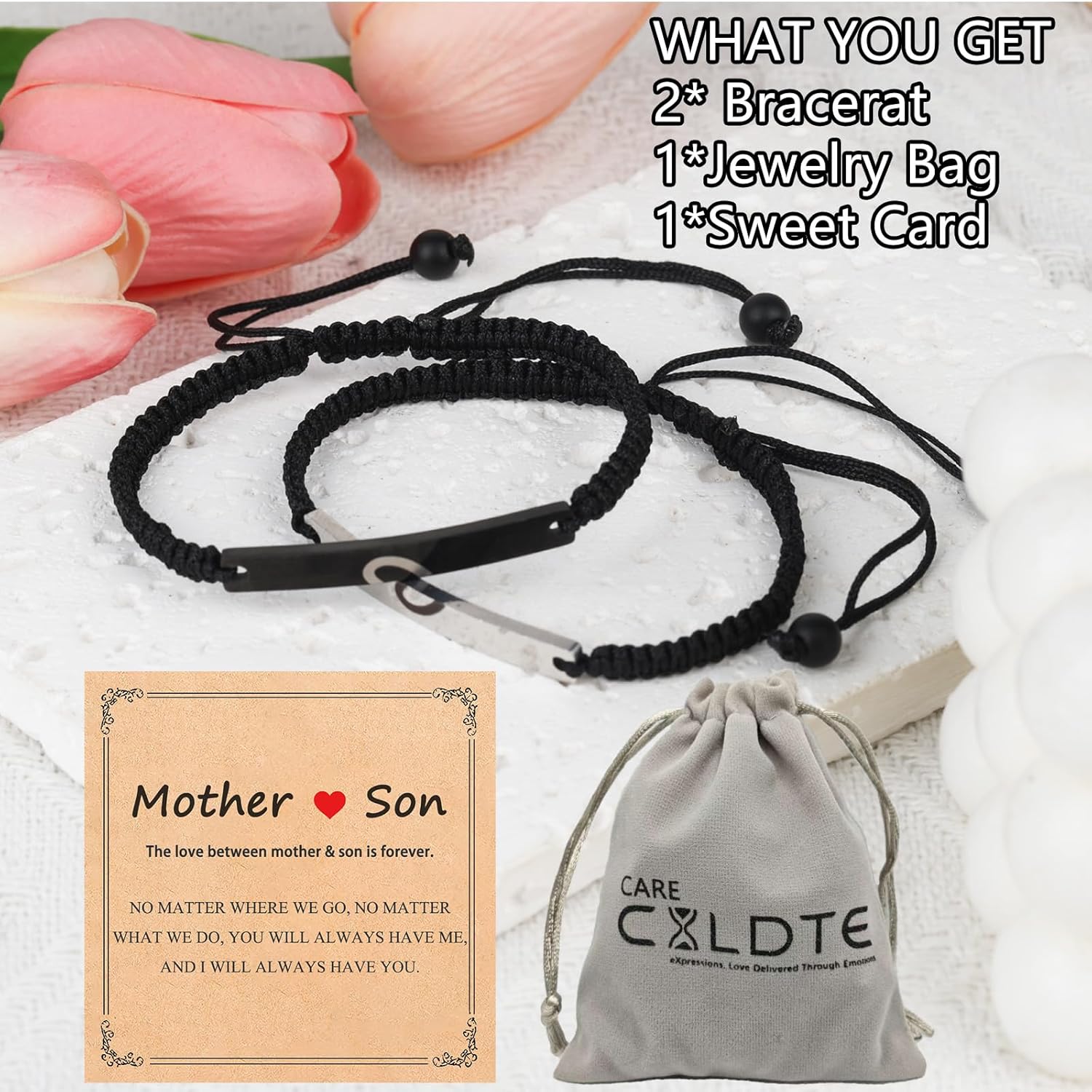 To My Son Bracelet Gifts from Mom Mother, Christmas Stocking Stuffers Birthday Valentine's Day Mother’s Day Gifts for Mom Adult Son Teens Teen Teenage Boys Kids 8 9 10 11 12 13 14 15 16 Year Old - Image 4