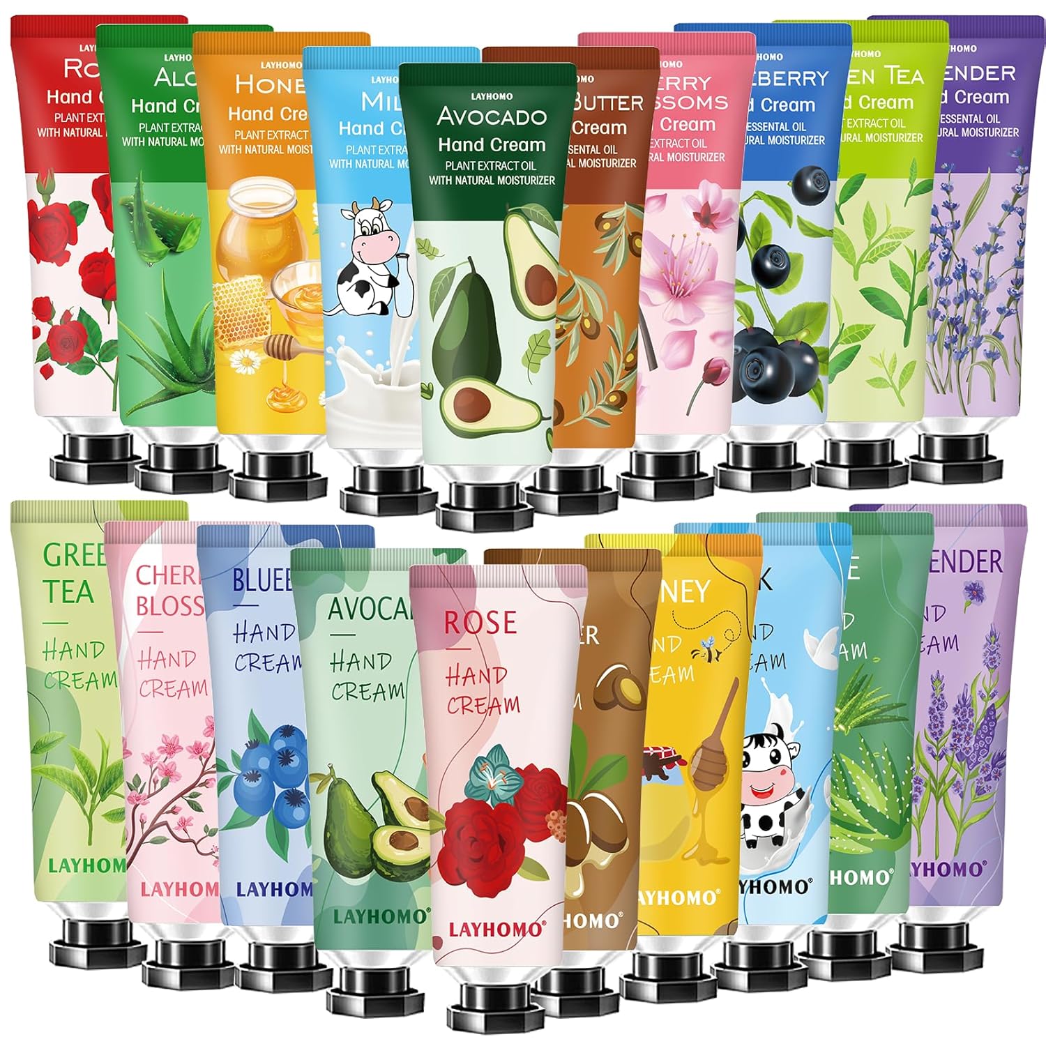 Easter Basket Stuffers,20 Pack Hand Cream Gifts Set,Hand Lotion for Dry Hands,Stocking Stuffers for Women,Teacher Appreciation Gifts,Birthday Gifts,Travel Size Hand Lotion,Hand Cream for Women Girls