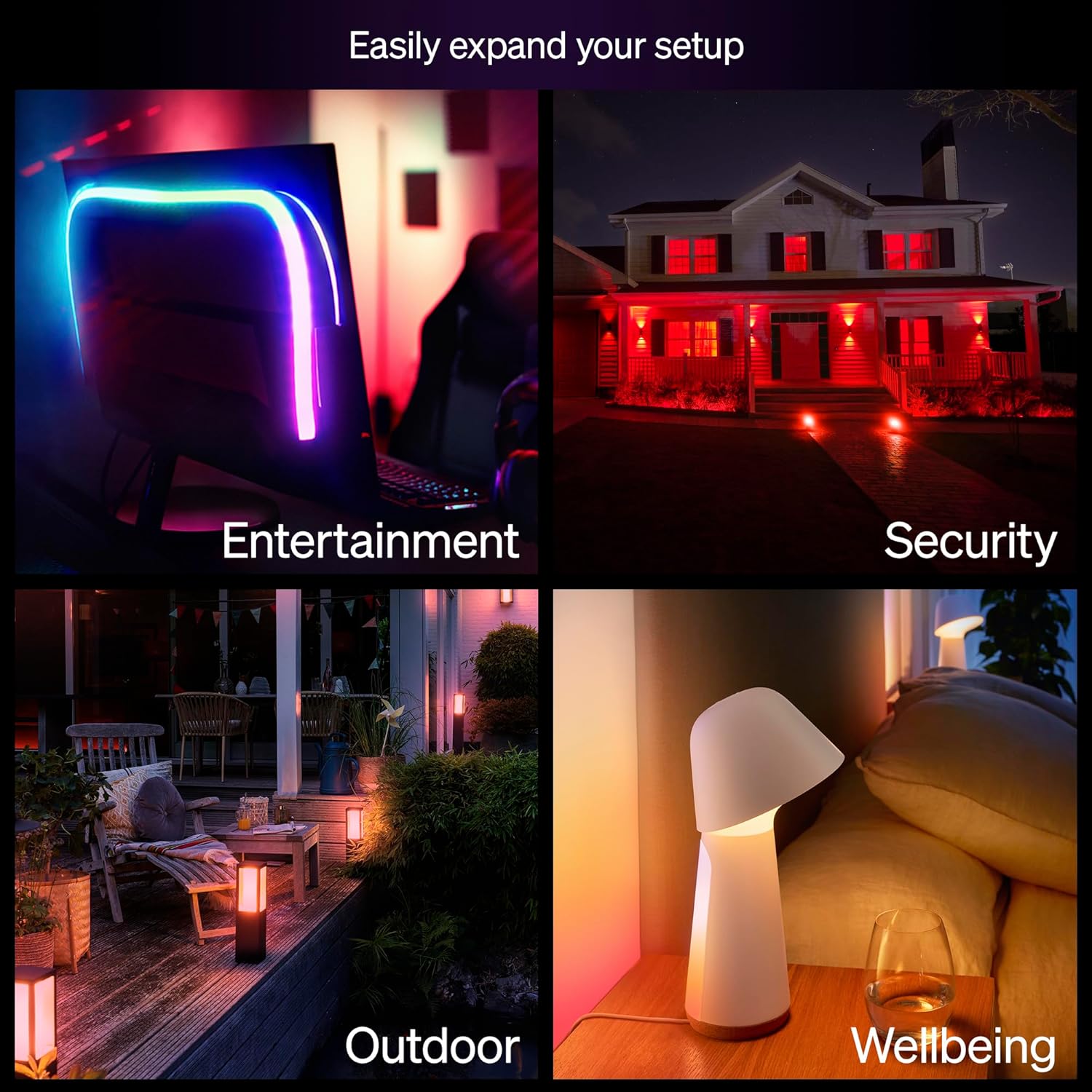 Philips Hue Essential Smart LED A19 Bulb, White and Color Ambiance, E26 Base, 8.8W, 2200K-6500K, 800 Lumens, Dimmable, Works with Alexa, Google, and Apple Home, 4-Pack - Image 8