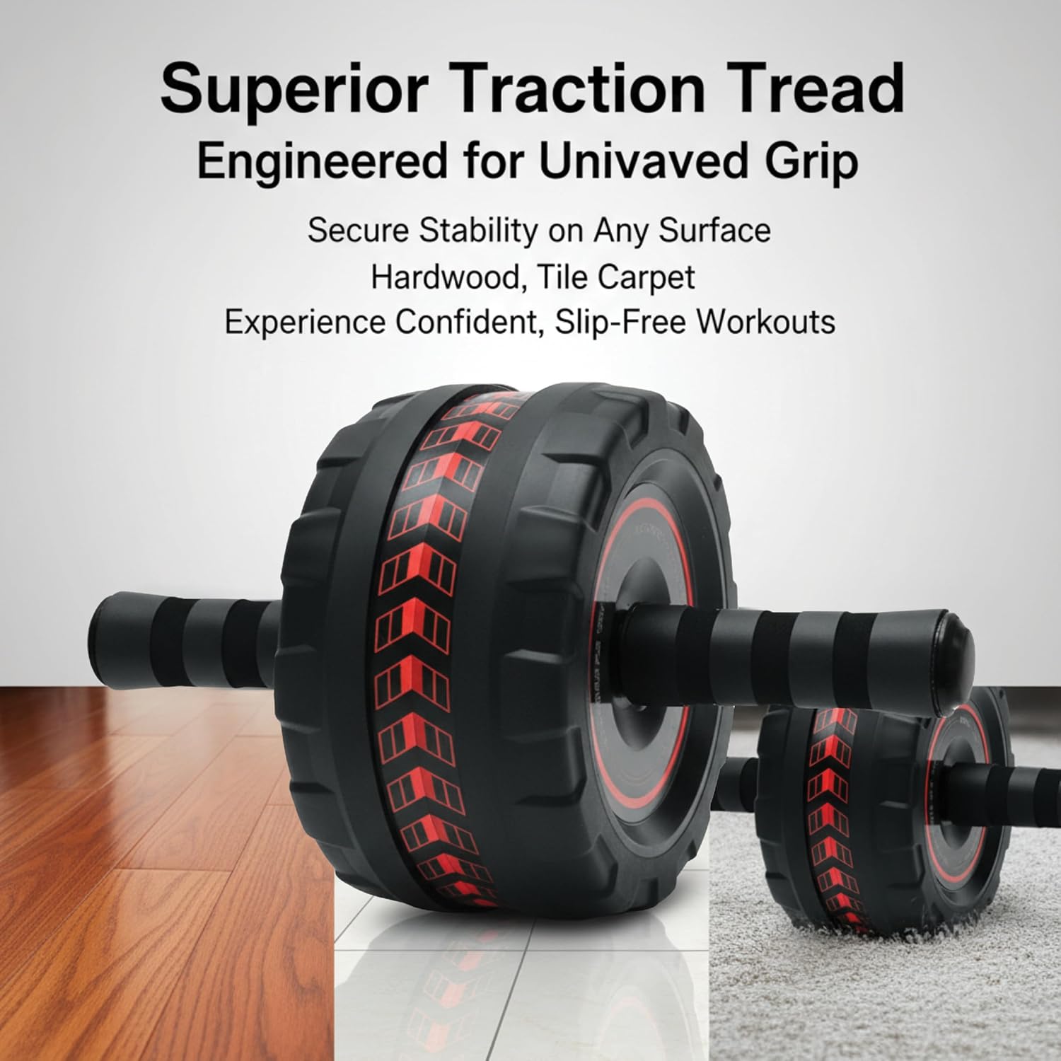 Ab Roller Wheel for Abs Workout - Core Strength Training Equipment for Home Gym with Knee Pad, Abdominal Exercise Wheel for Men and Women - Image 3